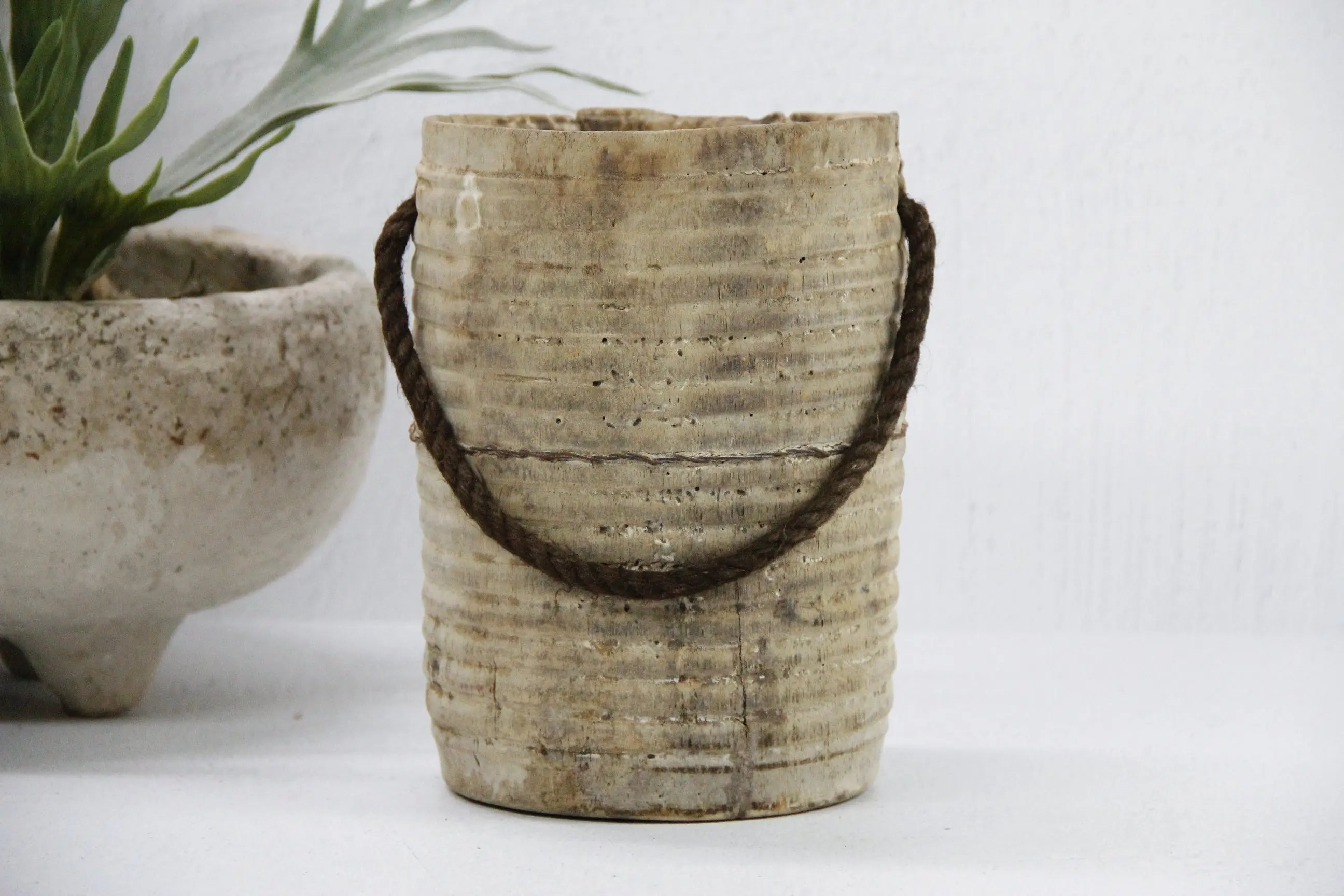 Vintage Wooden Vase | Wabi-Sabi Vessel  Debra Hall Lifestyle
