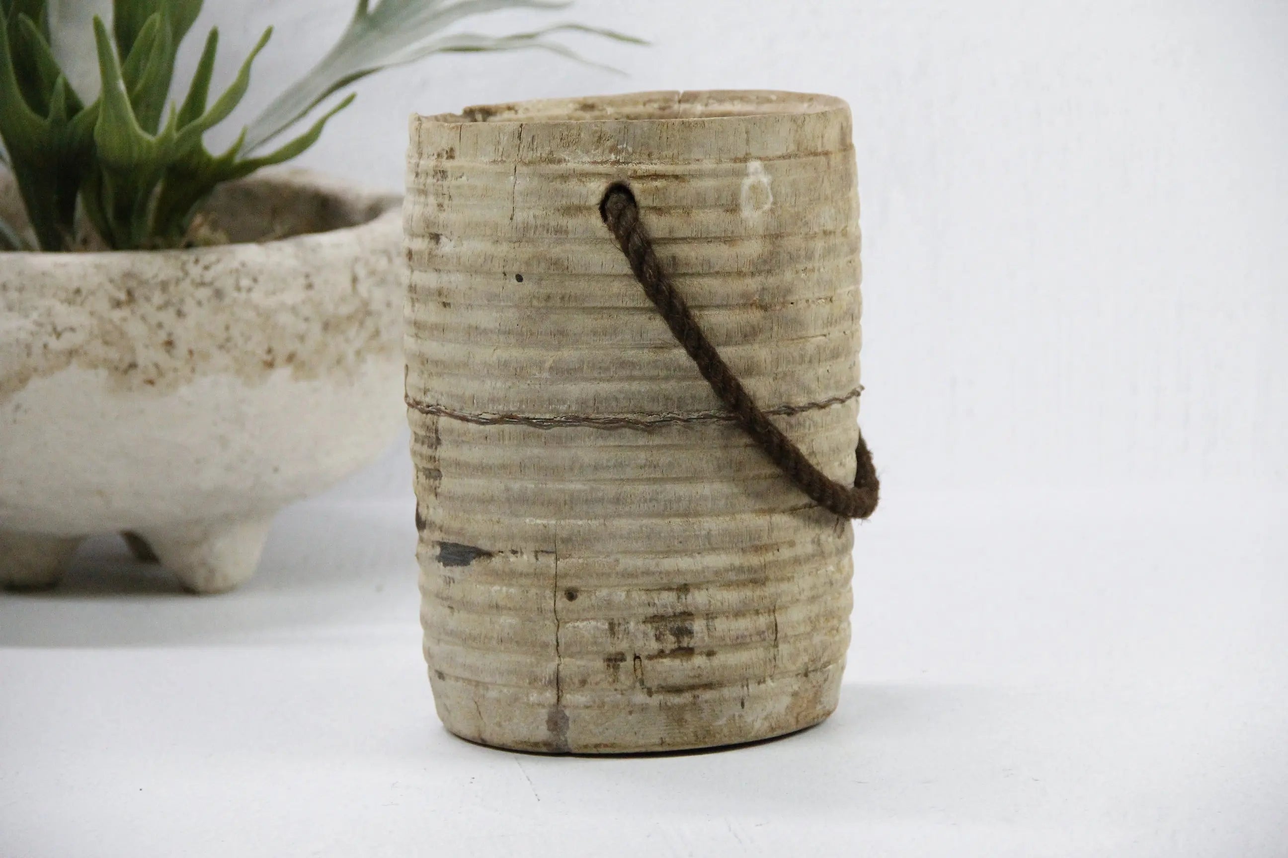 Vintage Wooden Vase | Wabi-Sabi Vessel  Debra Hall Lifestyle