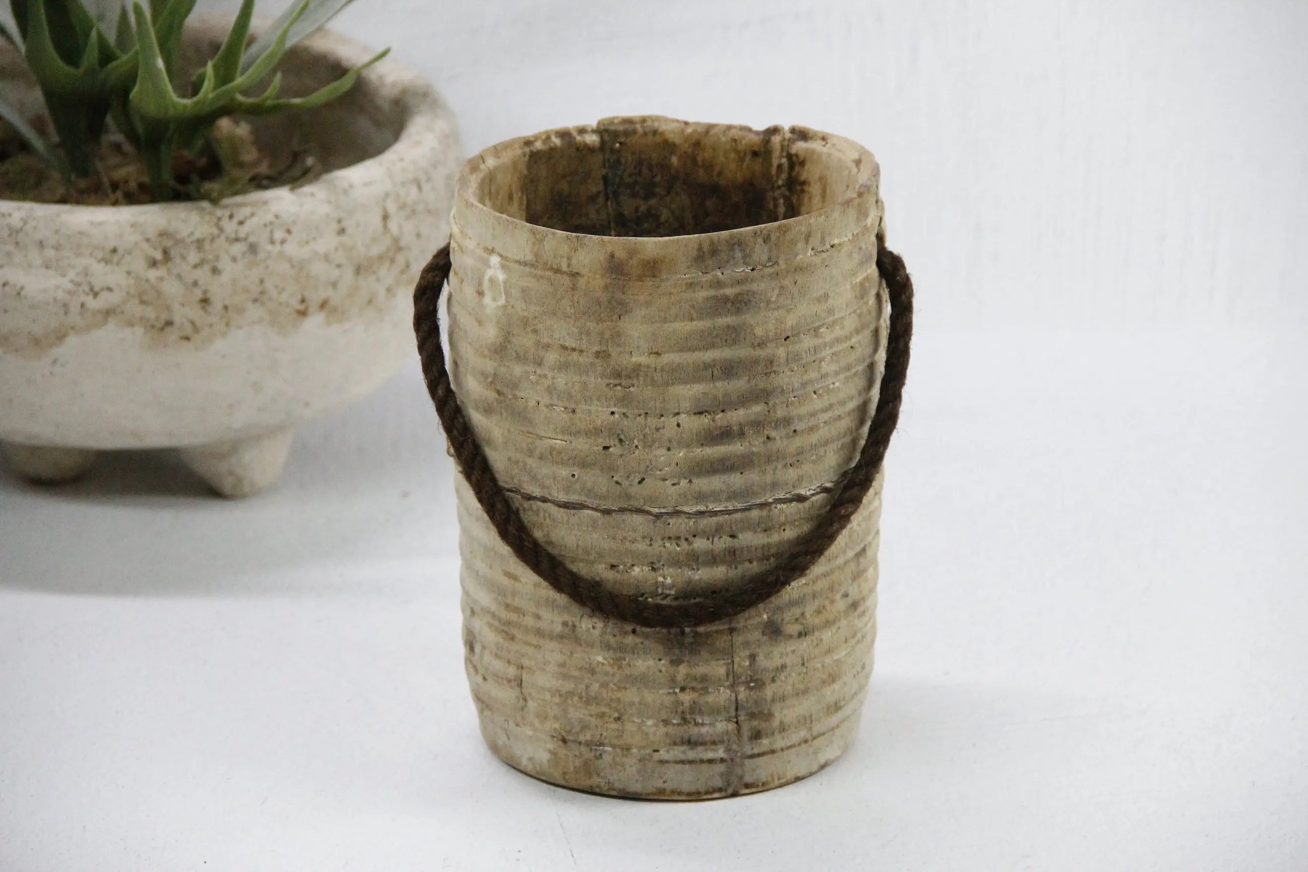 Vintage Wooden Vase | Wabi-Sabi Vessel  Debra Hall Lifestyle