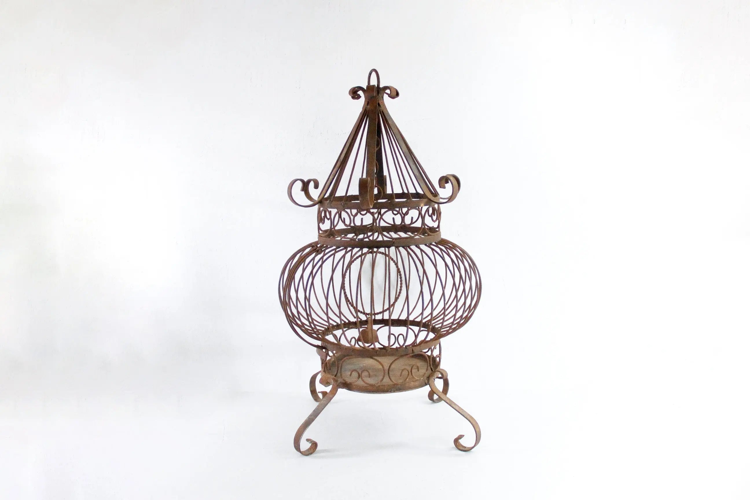 Vintage Wrought Iron bird Cage | Standing or Hanging  Debra Hall Lifestyle