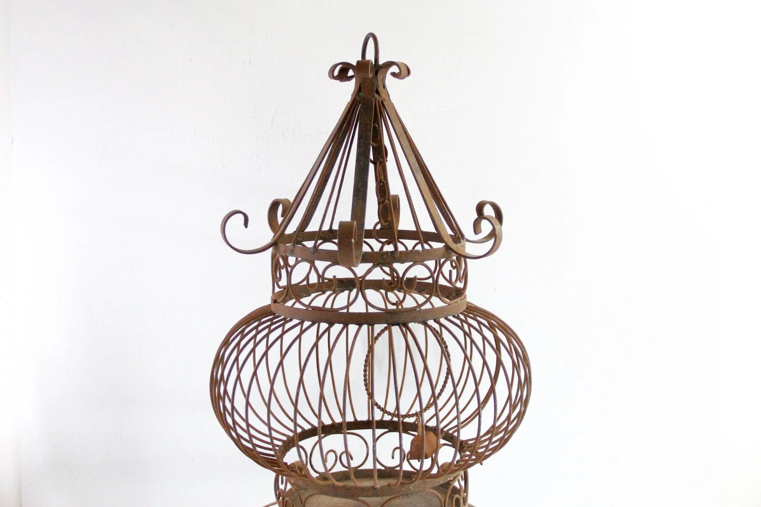 Vintage Wrought Iron bird Cage | Standing or Hanging  Debra Hall Lifestyle