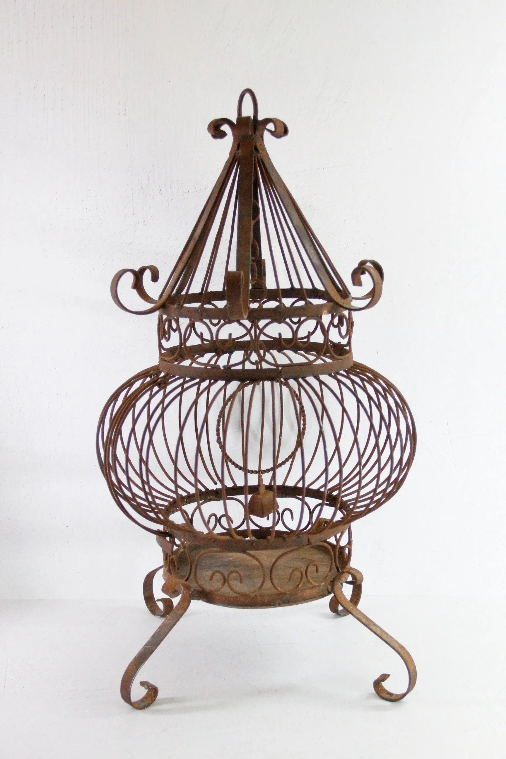 Vintage Wrought Iron bird Cage | Standing or Hanging  Debra Hall Lifestyle