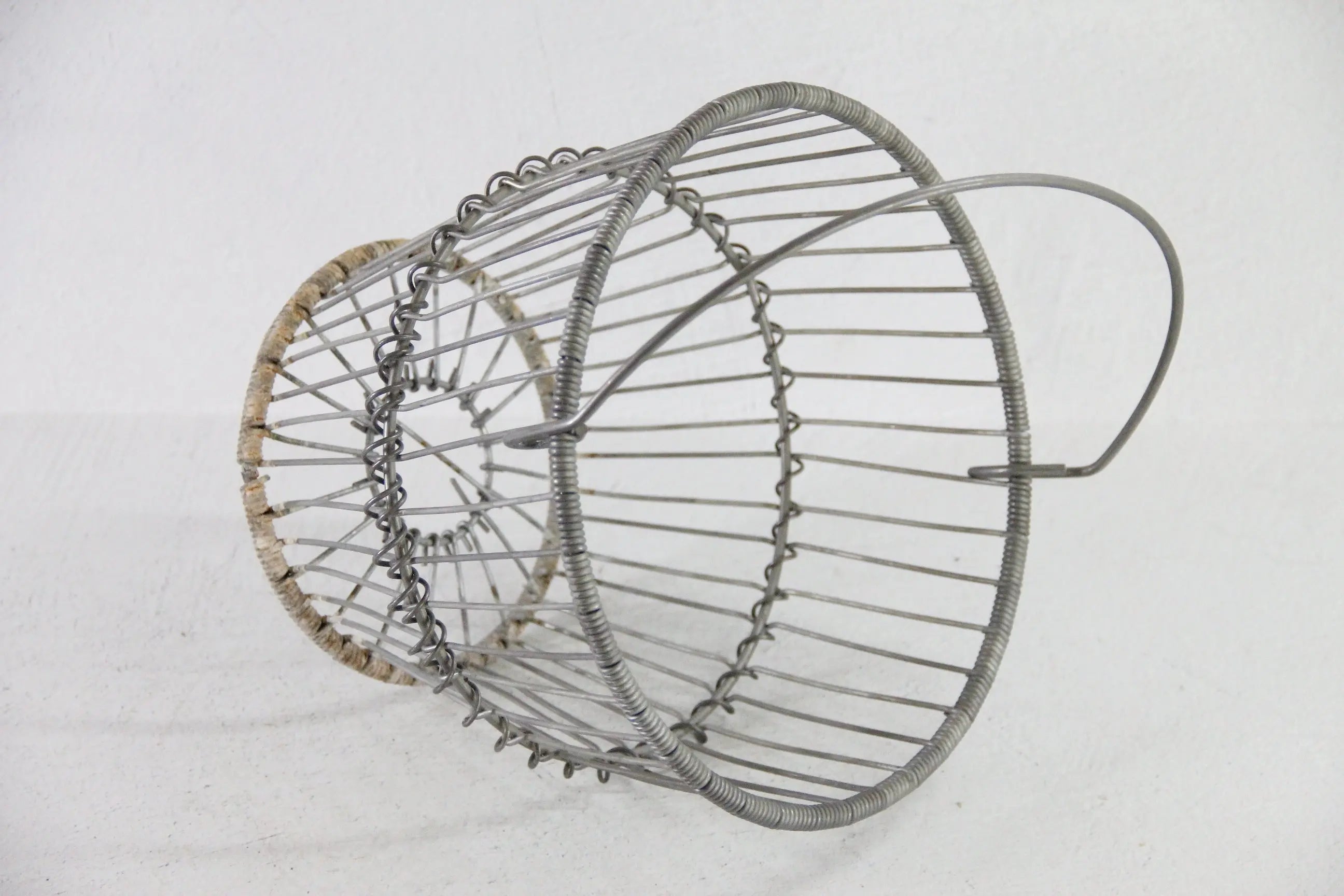 Vintage Zinc Wire Egg Basket | Heavy Gathering Farmhouse  Debra Hall Lifestyle