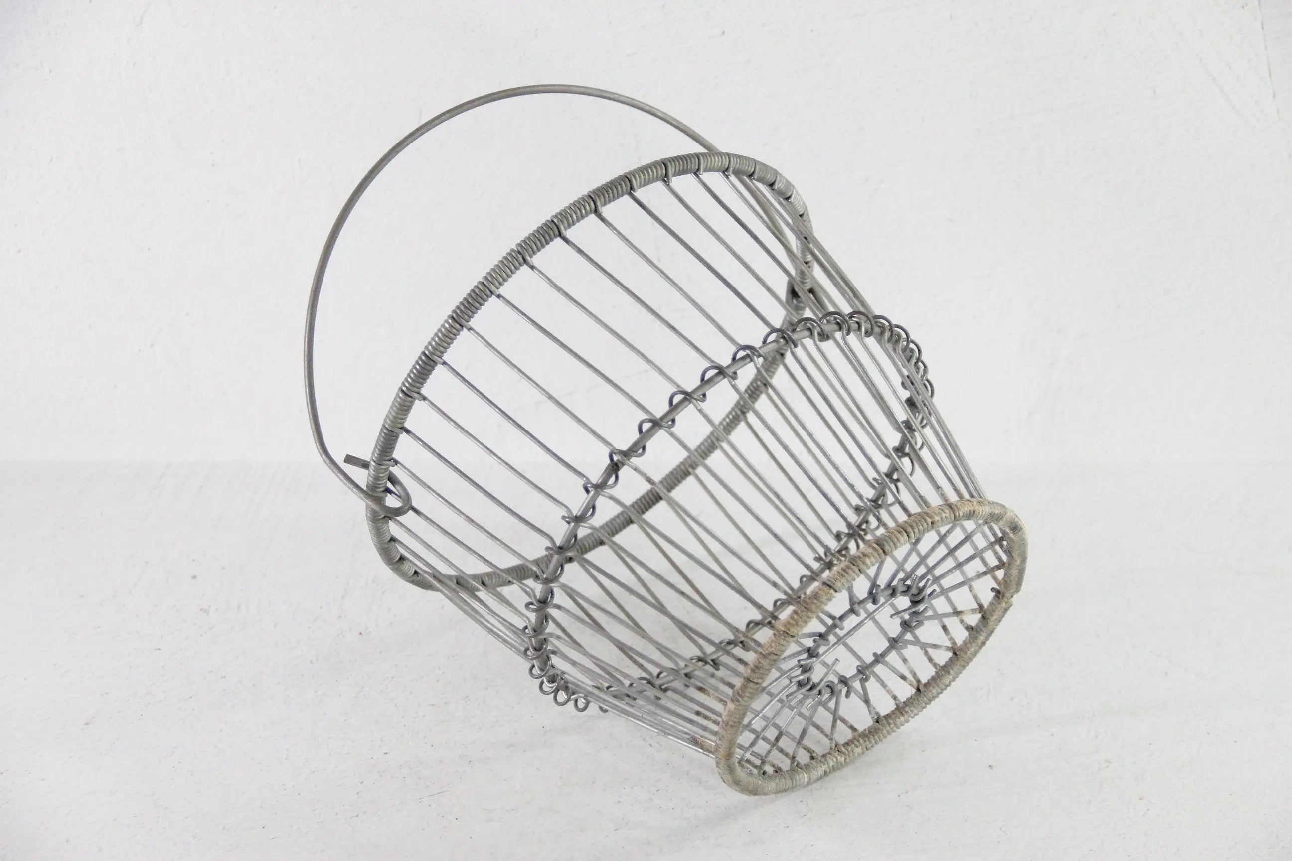 Vintage Zinc Wire Egg Basket | Heavy Gathering Farmhouse  Debra Hall Lifestyle