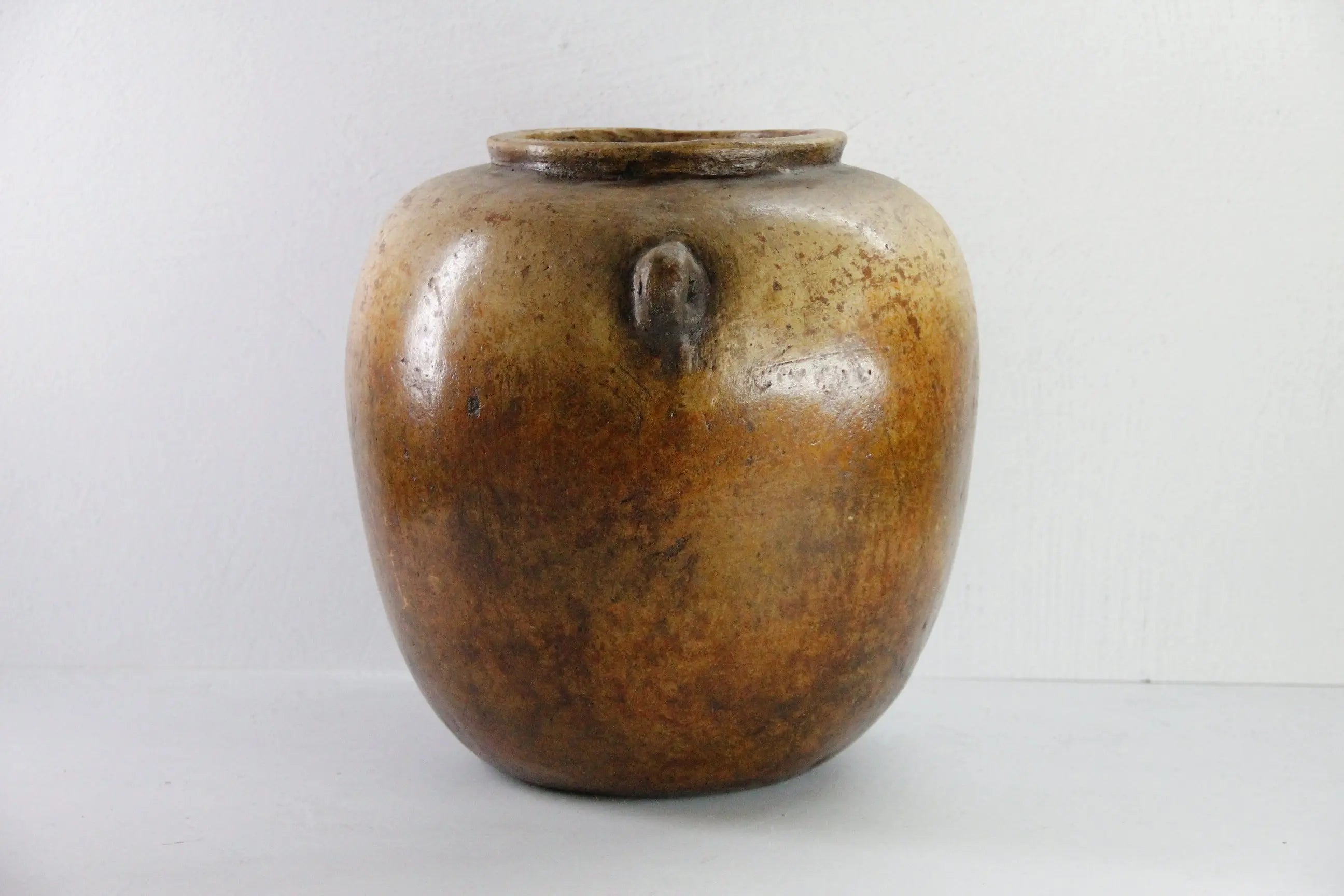 Wabi Sabi Pottery Vase | Vintage Martaban Jar-Clay Pot  Debra Hall Lifestyle