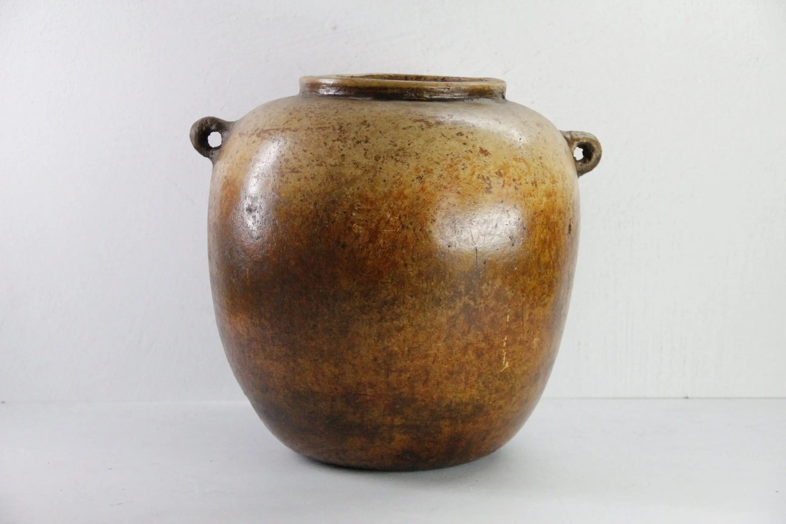 Wabi Sabi Pottery Vase | Vintage Martaban Jar-Clay Pot  Debra Hall Lifestyle
