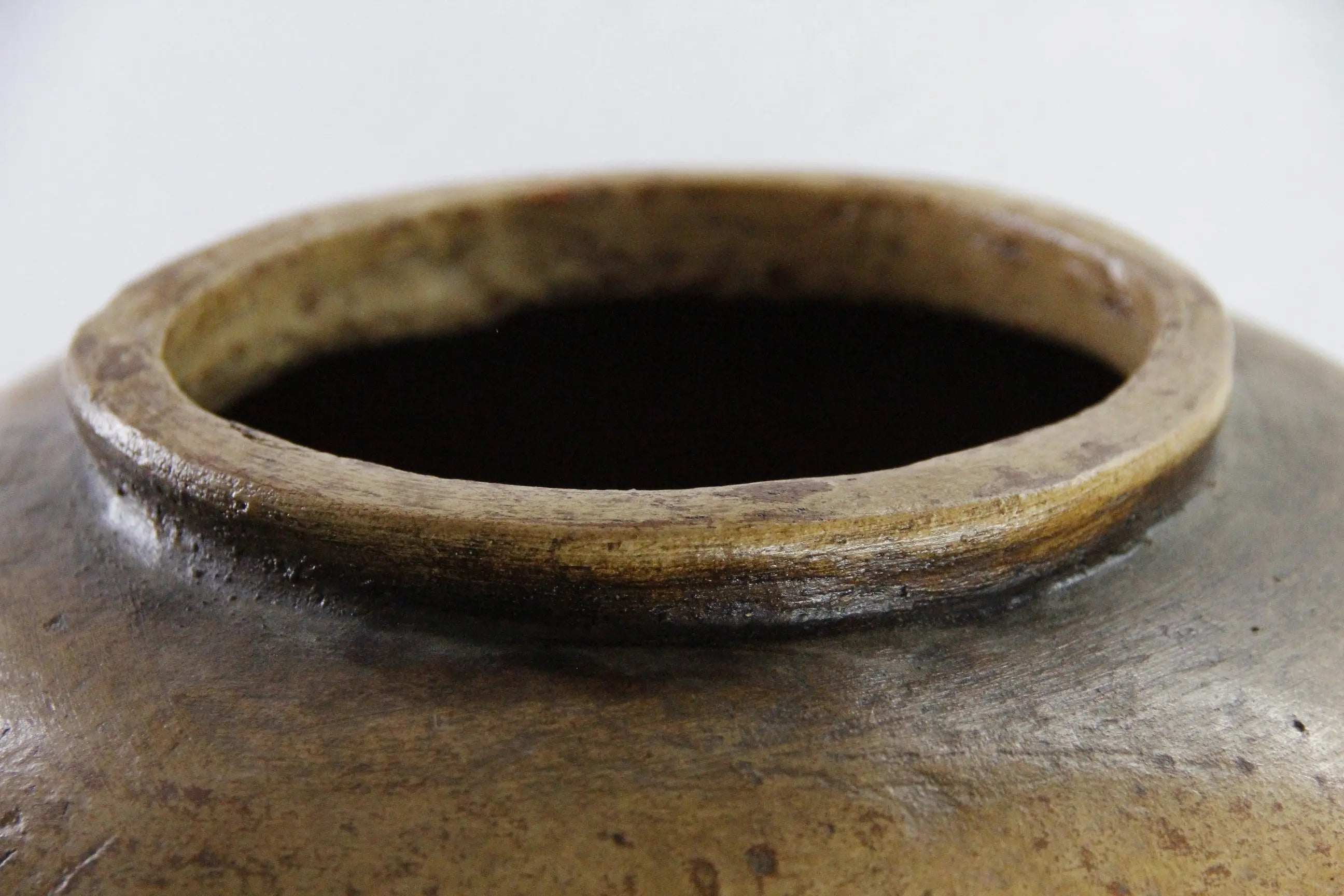 Wabi Sabi Pottery Vase | Vintage Martaban Jar-Clay Pot  Debra Hall Lifestyle