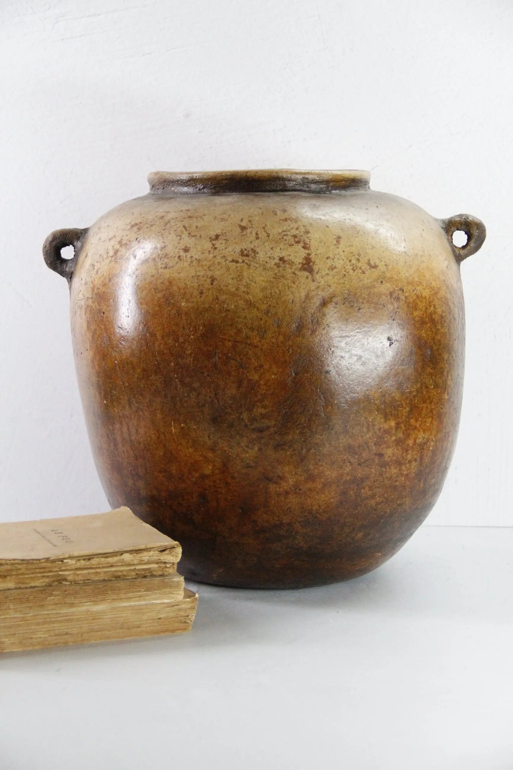 Wabi Sabi Pottery Vase | Vintage Martaban Jar-Clay Pot  Debra Hall Lifestyle