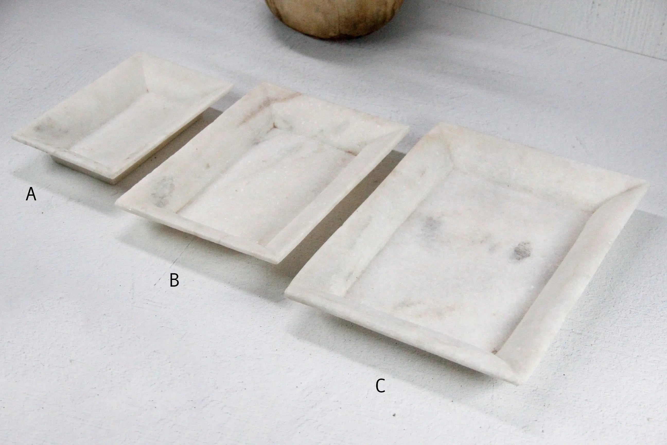 White Marble Tray | Hand Carved Assorted  Debra Hall Lifestyle