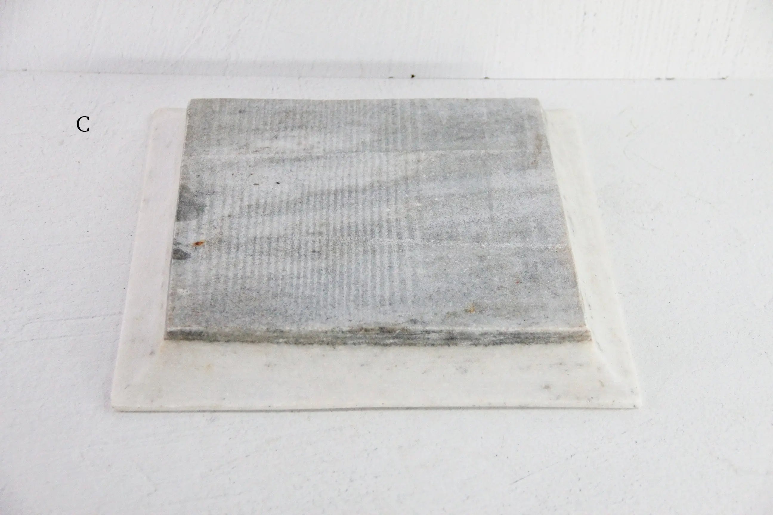 White Marble Tray | Hand Carved Honed Stone Assorted  Debra Hall Lifestyle