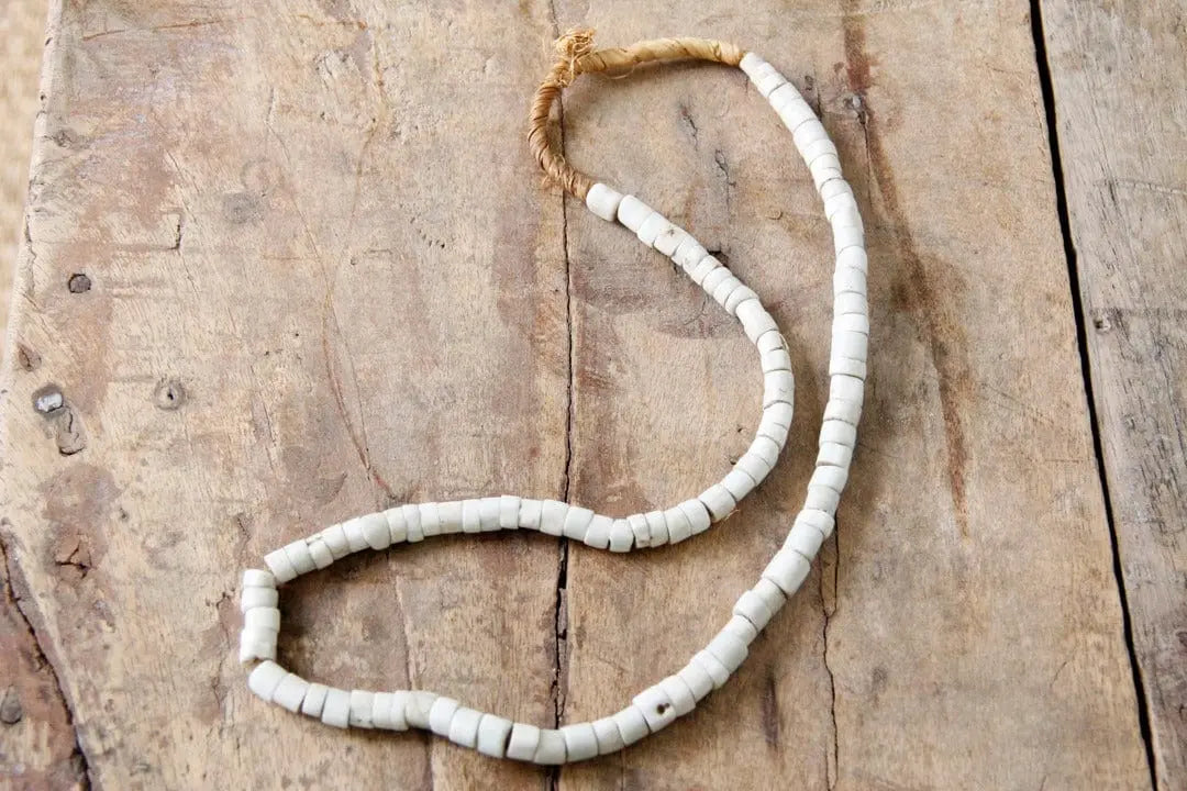 White Natural Bead Strand | Small Beads  Debra Hall Lifestyle