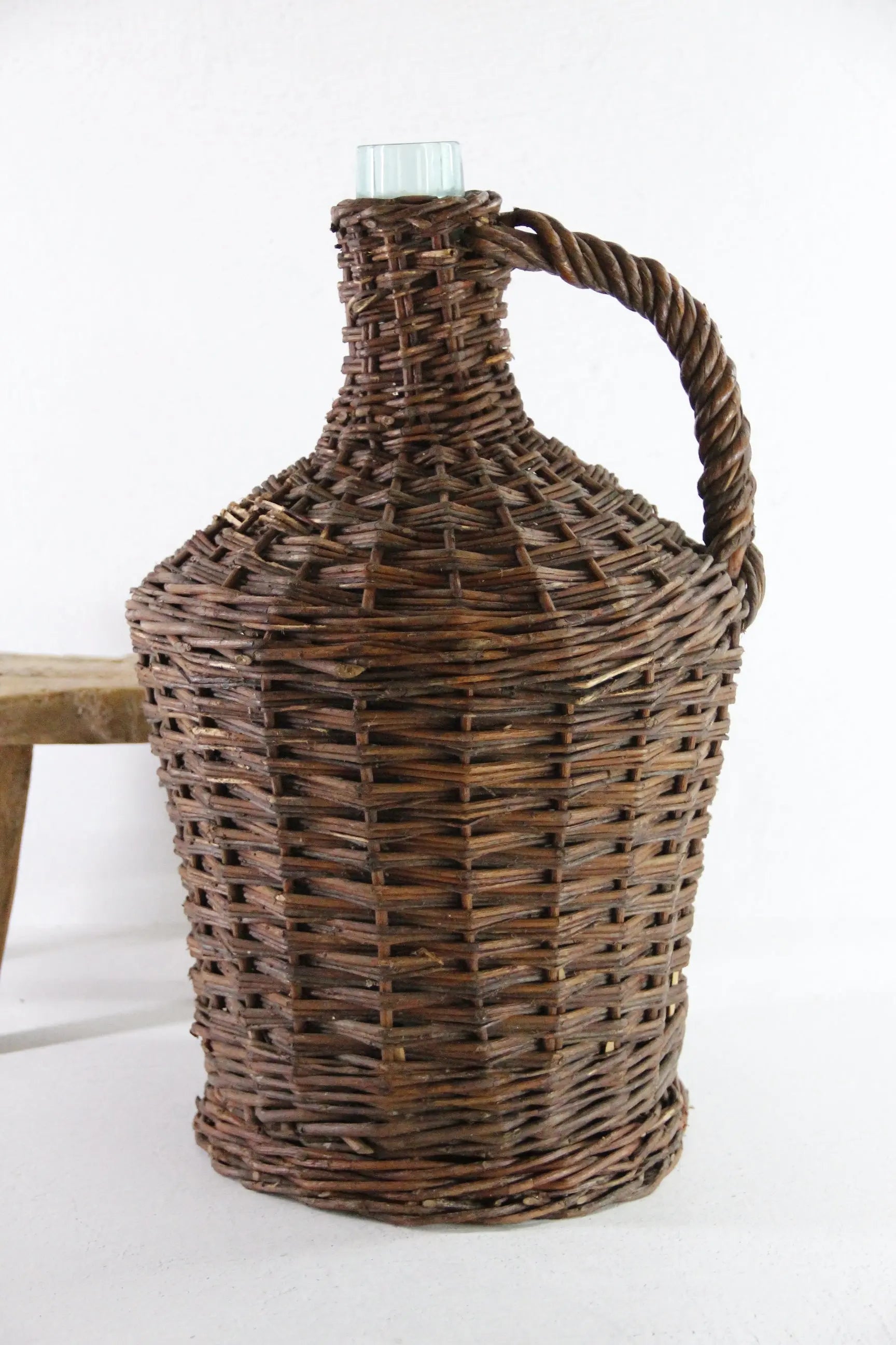 Wicker Covered Demijohn Bottle France | Vintage Wrapped Glass Large  Debra Hall Lifestyle