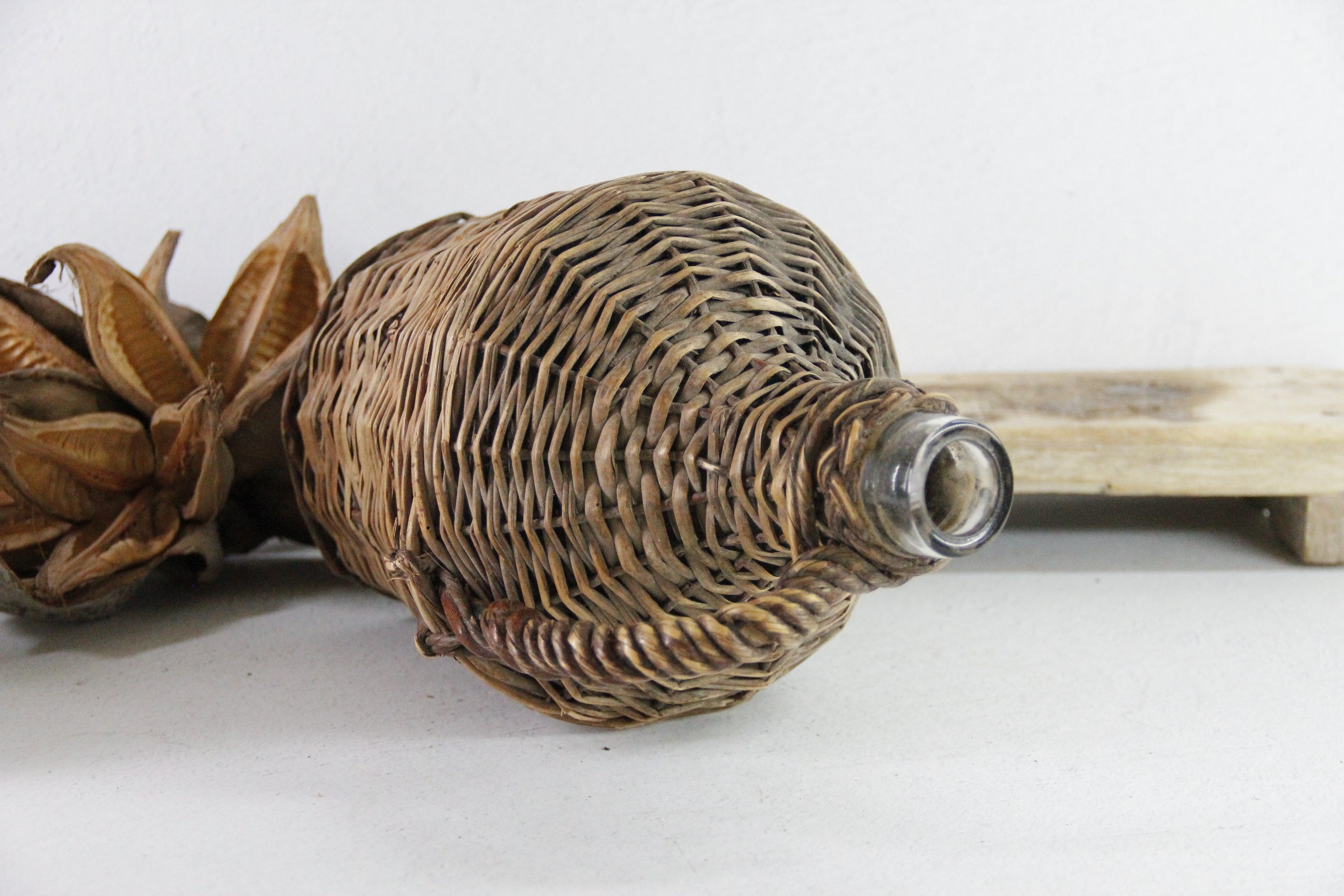 Wicker Demijohn Bottle France | Rattan Wrapped Jug  Debra Hall Lifestyle