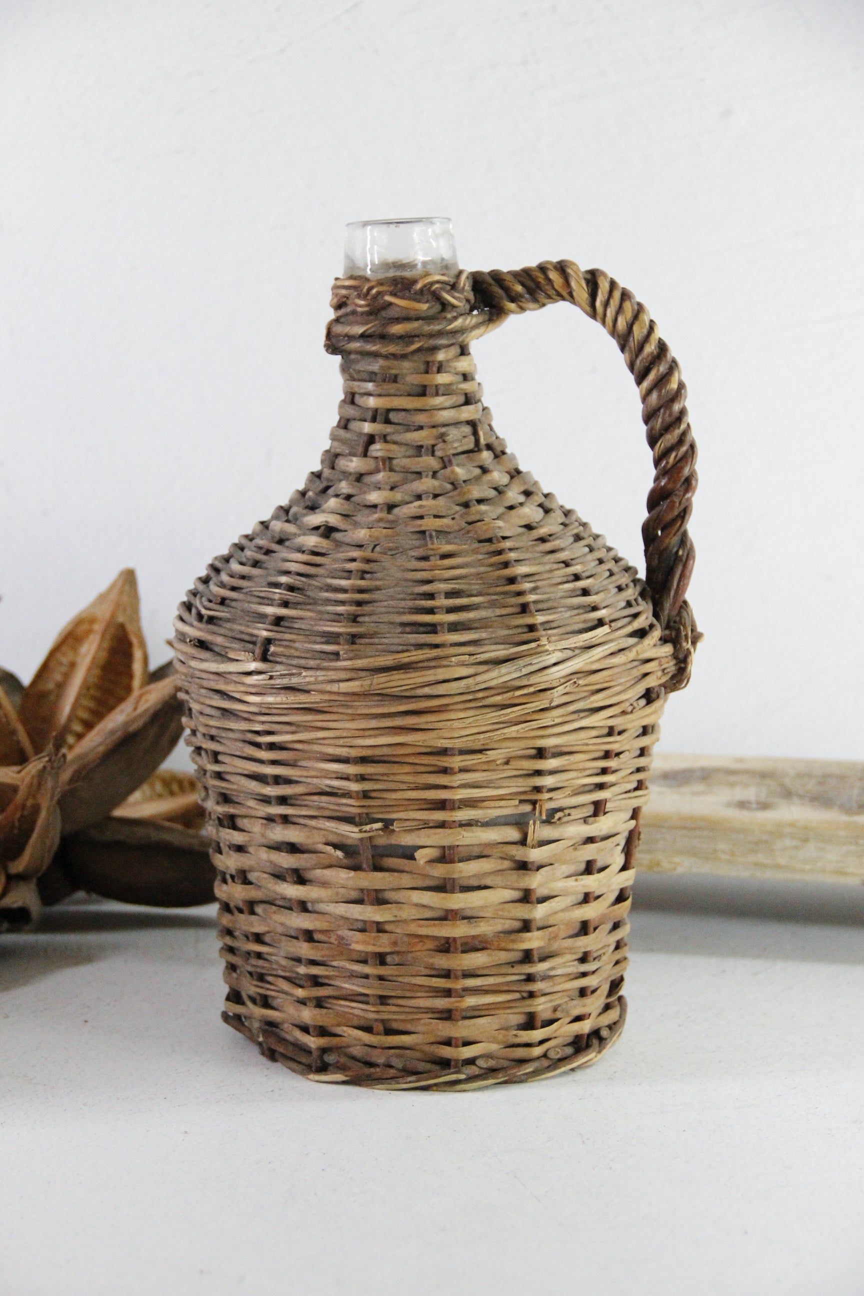 Wicker Demijohn Bottle France | Rattan Wrapped Jug  Debra Hall Lifestyle