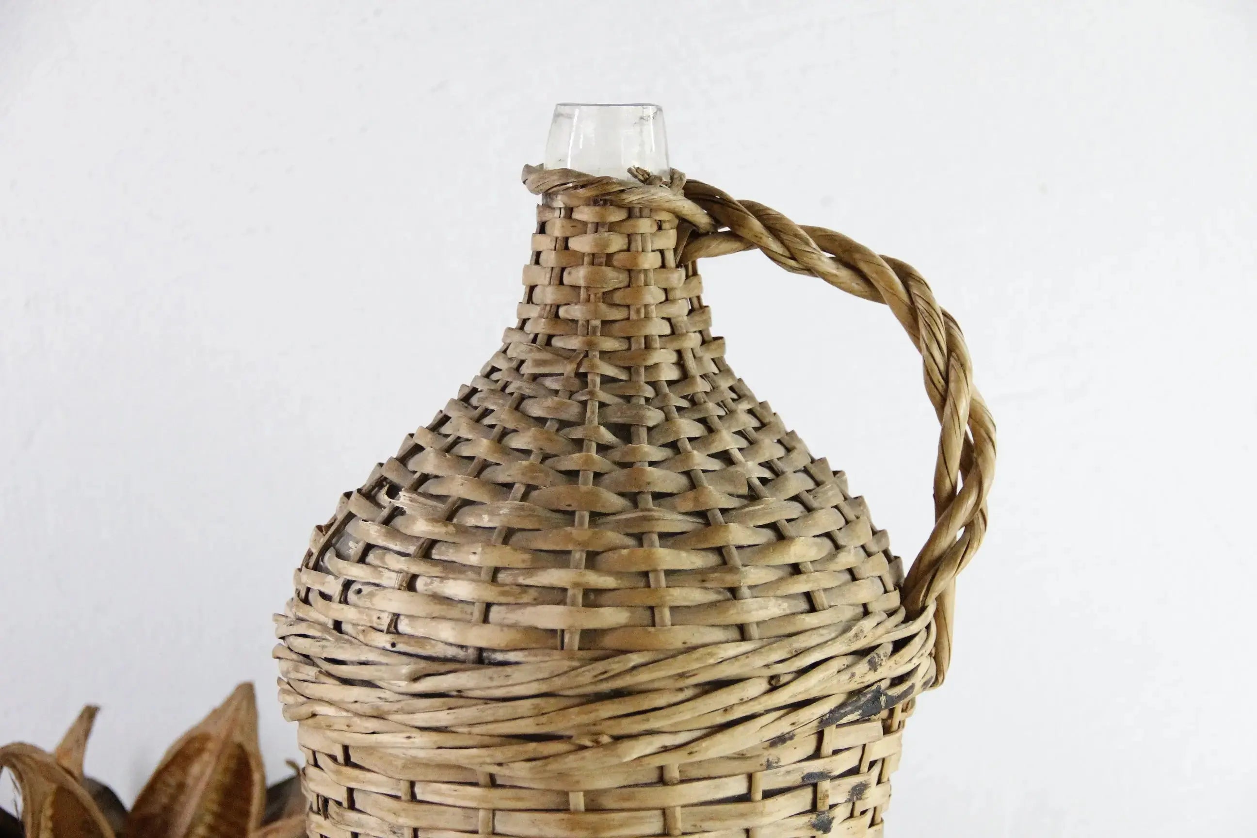 Wicker Demijohn | Vintage French Wrapped Wine Jug  Debra Hall Lifestyle