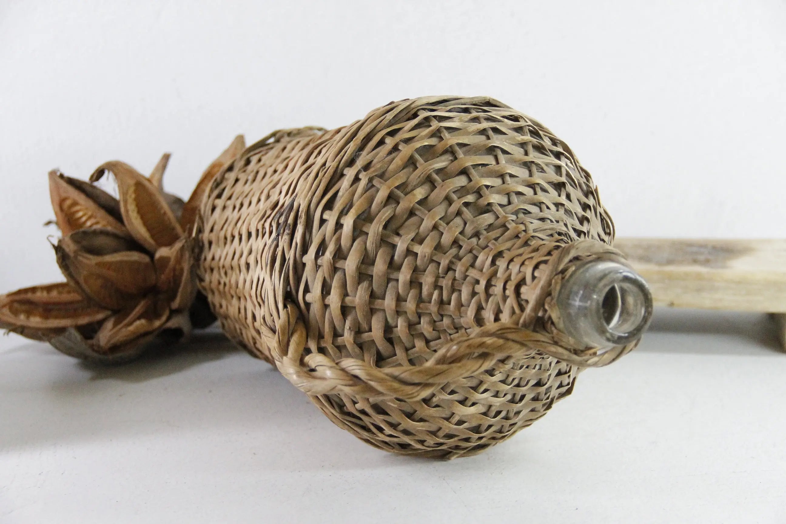 Wicker Demijohn | Vintage French Wrapped Wine Jug  Debra Hall Lifestyle