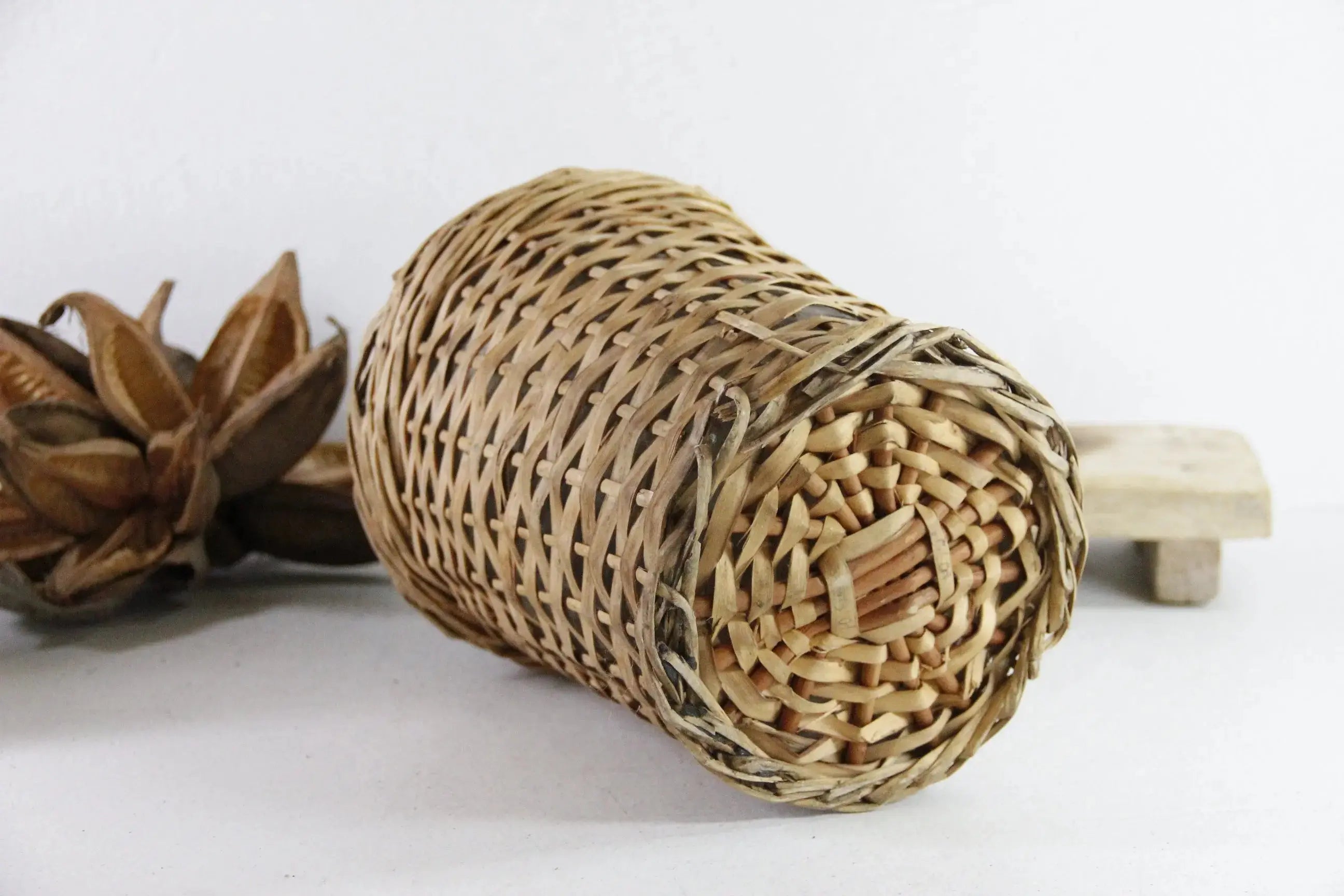 Wicker Demijohn | Vintage French Wrapped Wine Jug  Debra Hall Lifestyle