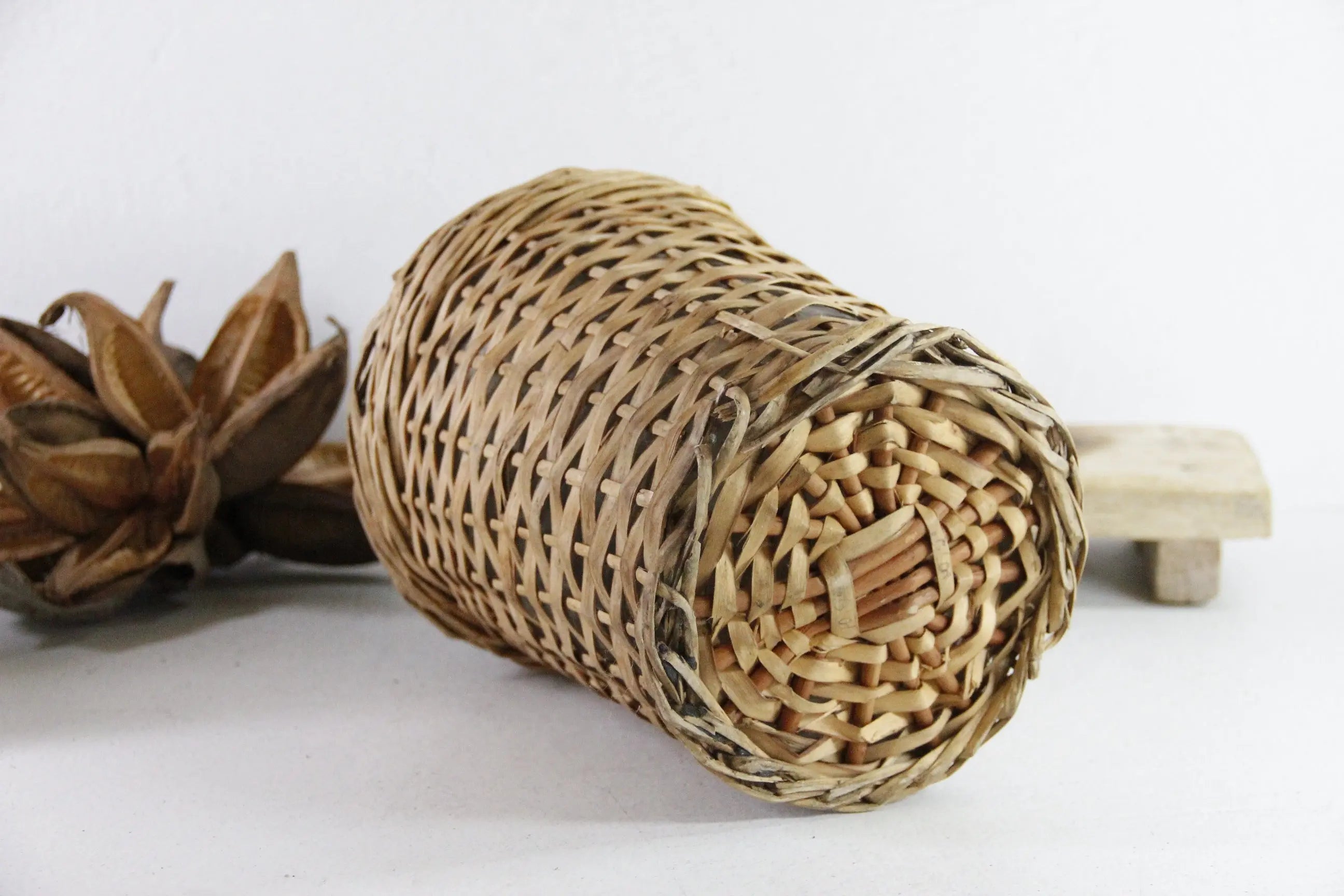 Wicker Demijohn | Vintage French Wrapped Wine Jug  Debra Hall Lifestyle