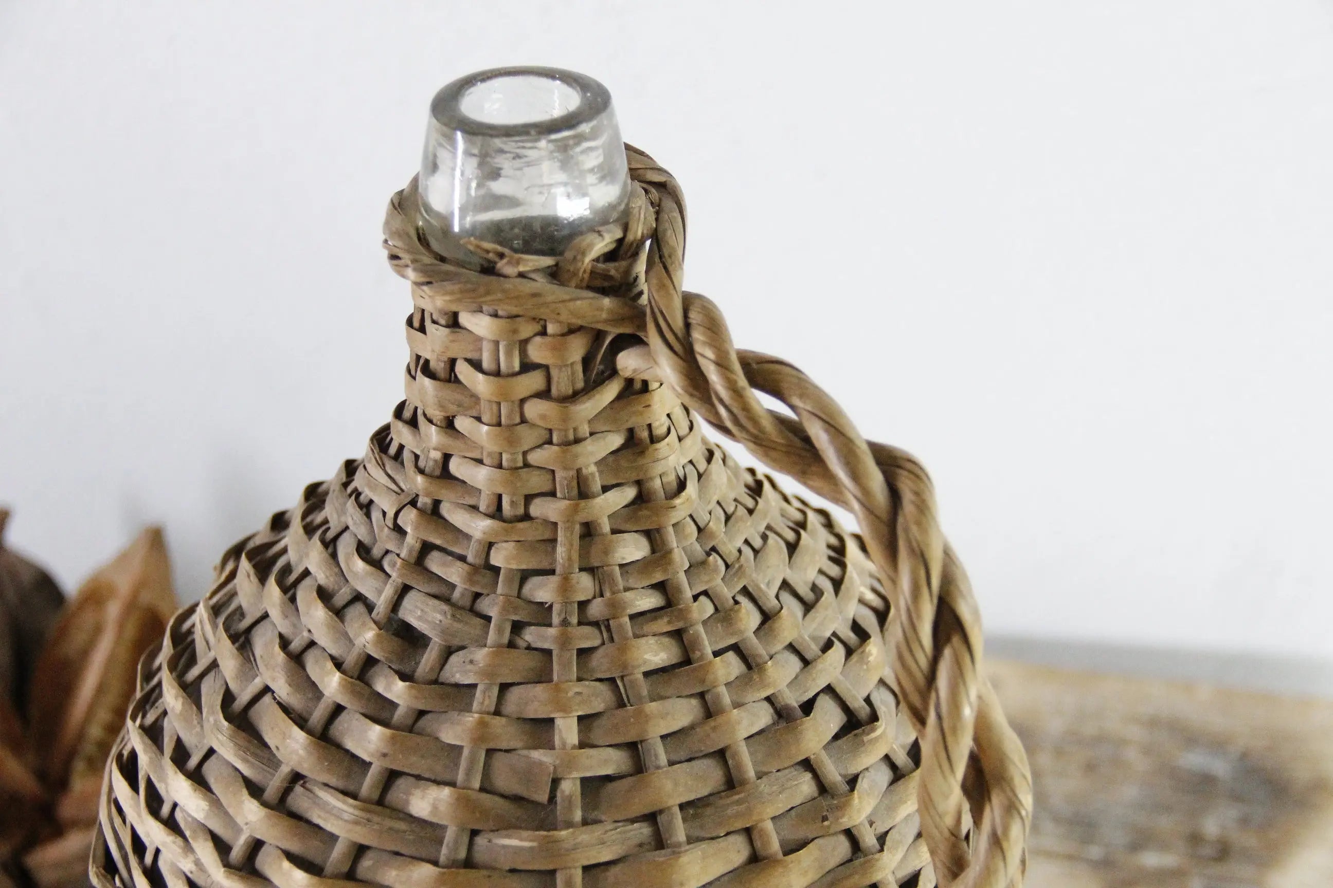 Wicker Demijohn | Vintage French Wrapped Wine Jug  Debra Hall Lifestyle