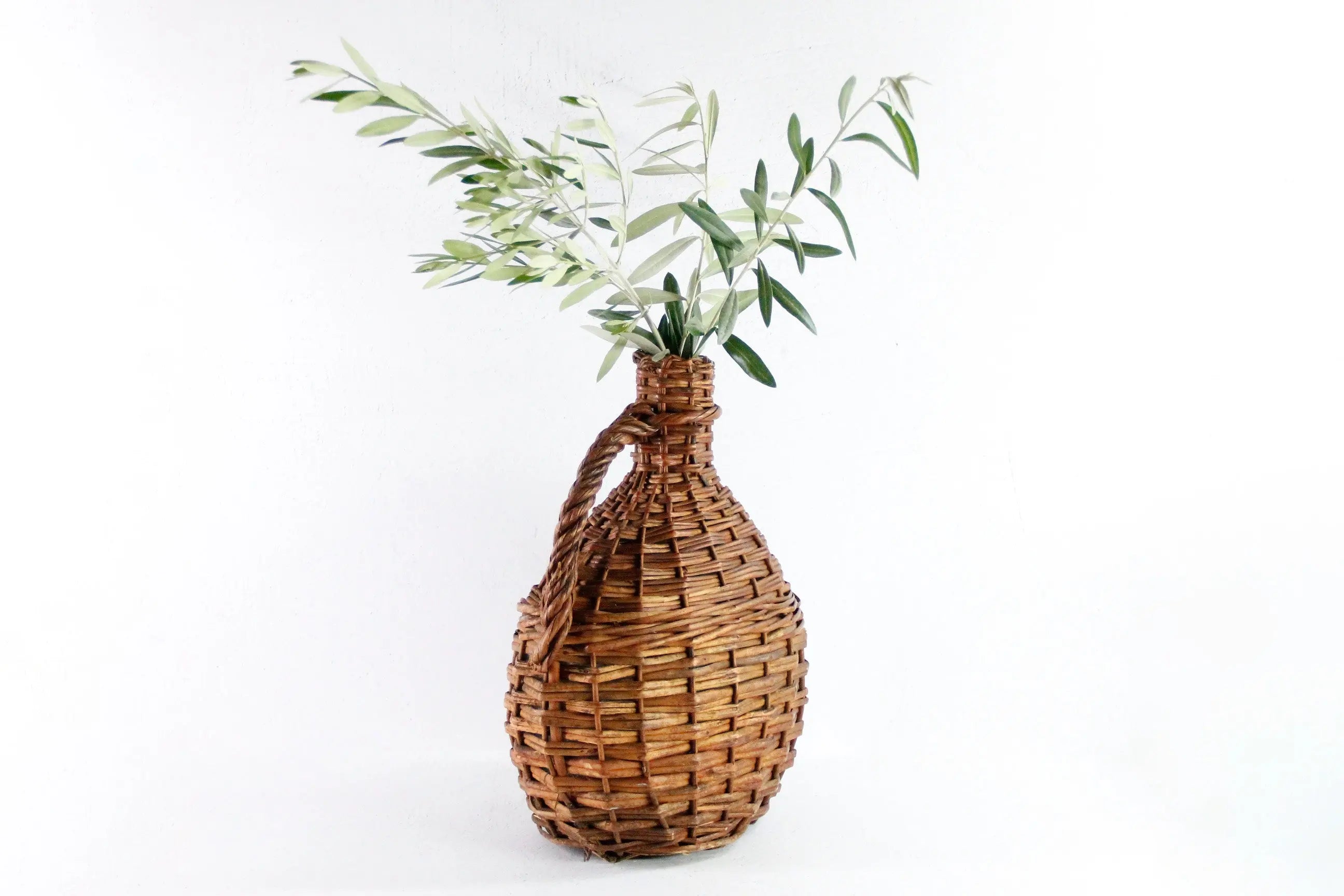 Wicker Demijohn | Vintage Wine Bottle With Handle  Debra Hall Lifestyle