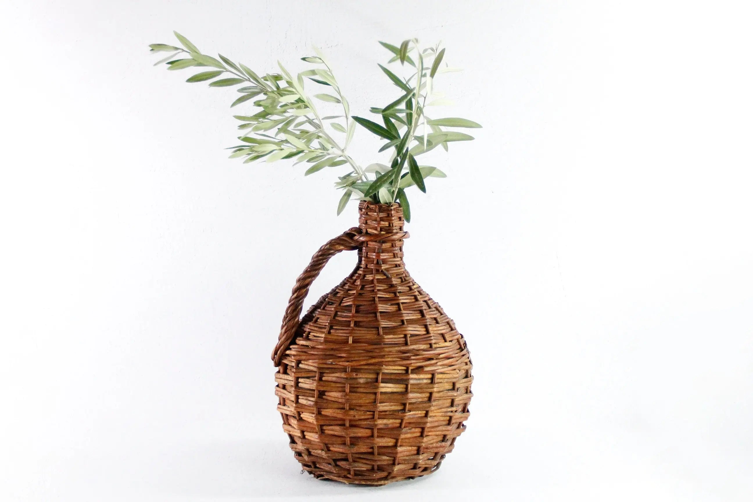 Wicker Demijohn | Vintage Wine Bottle With Handle  Debra Hall Lifestyle