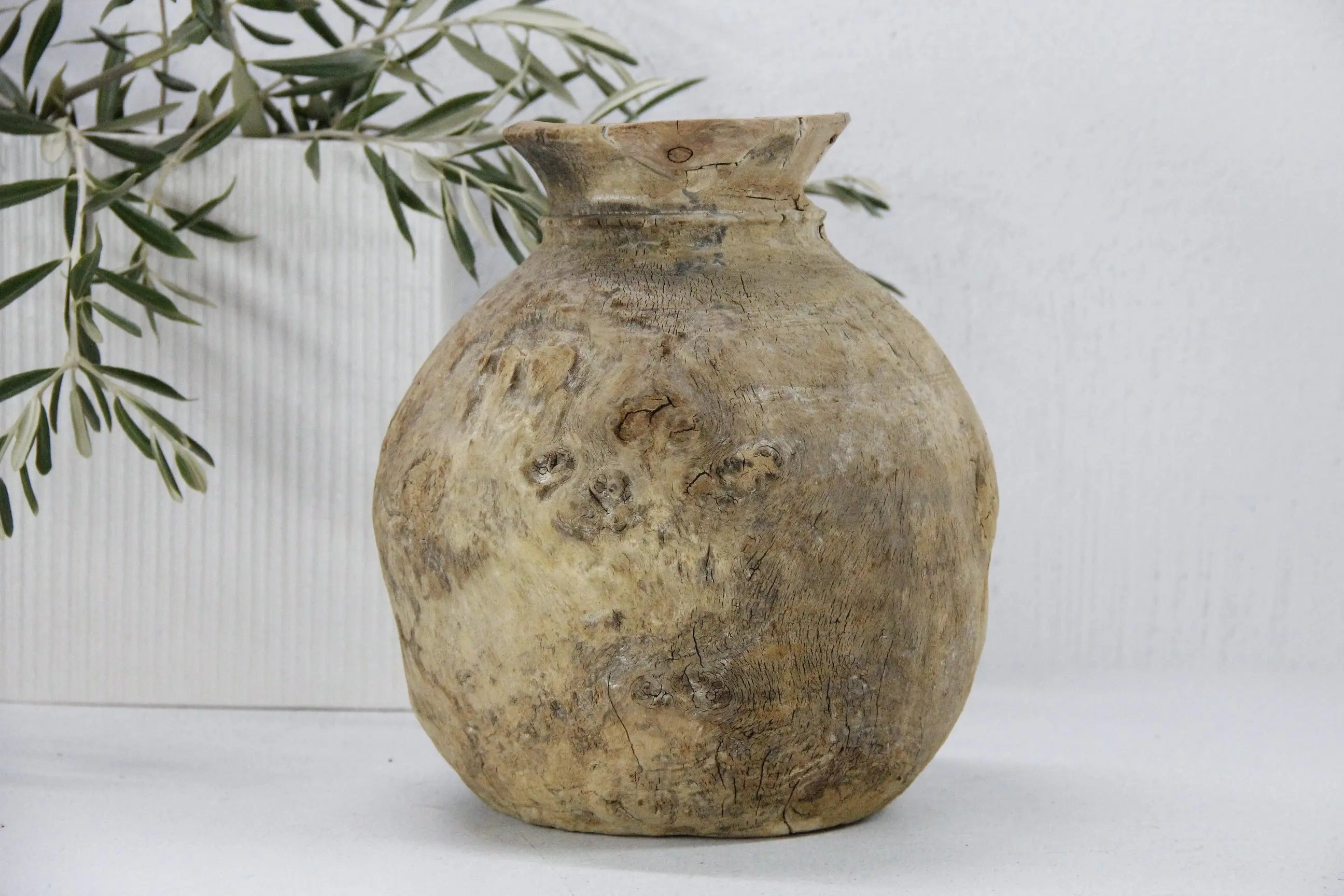 Wood Antique Vase | Wabi-Sabi Vessel  Debra Hall Lifestyle