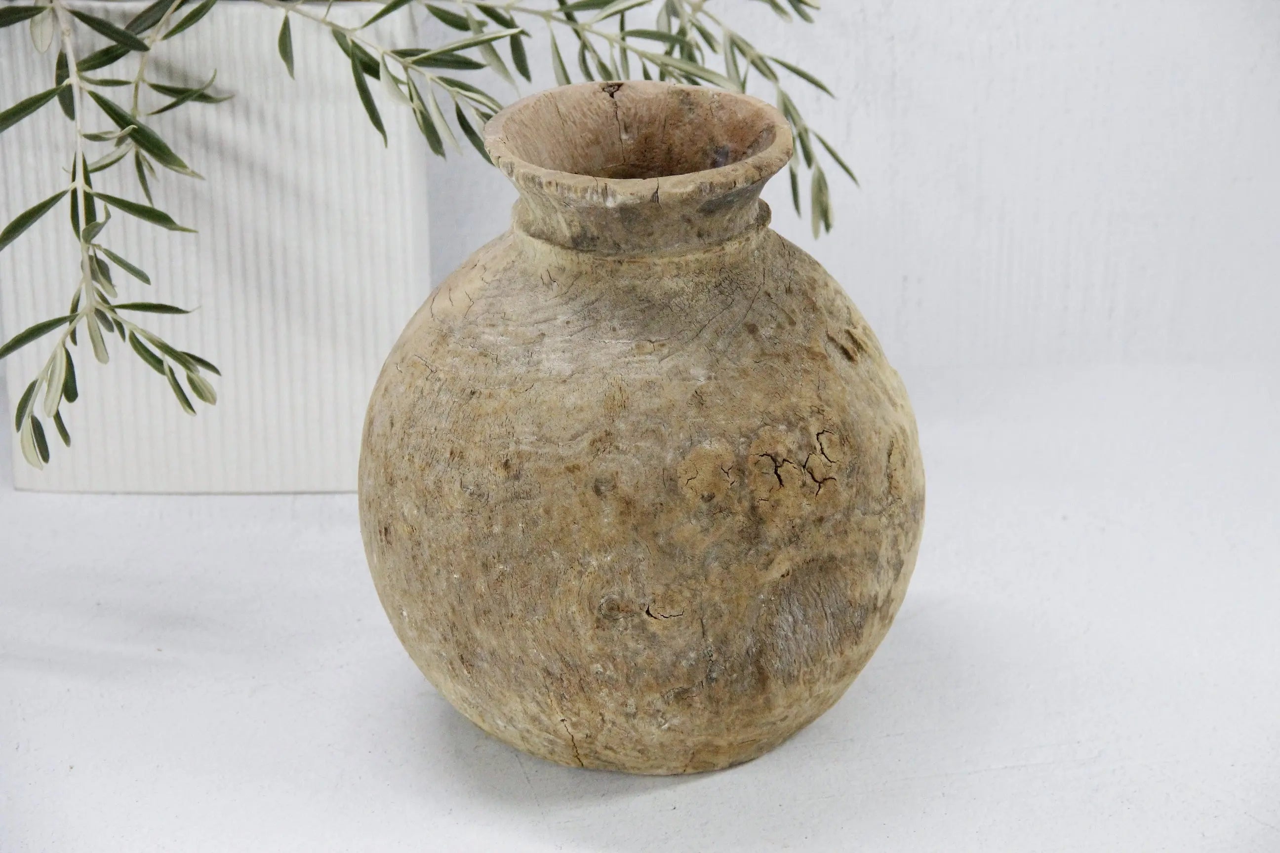 Wood Antique Vase | Wabi-Sabi Vessel  Debra Hall Lifestyle