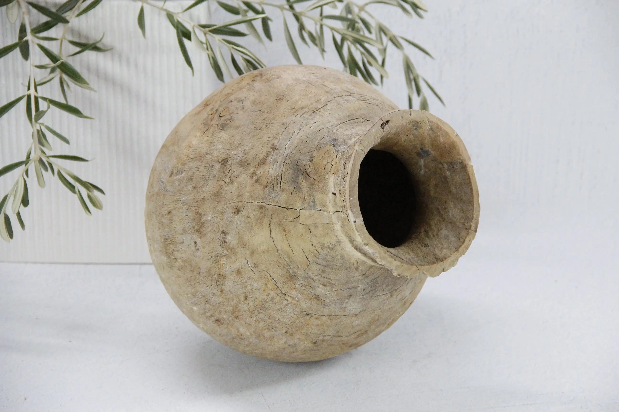 Wood Antique Vase | Wabi-Sabi Vessel  Debra Hall Lifestyle