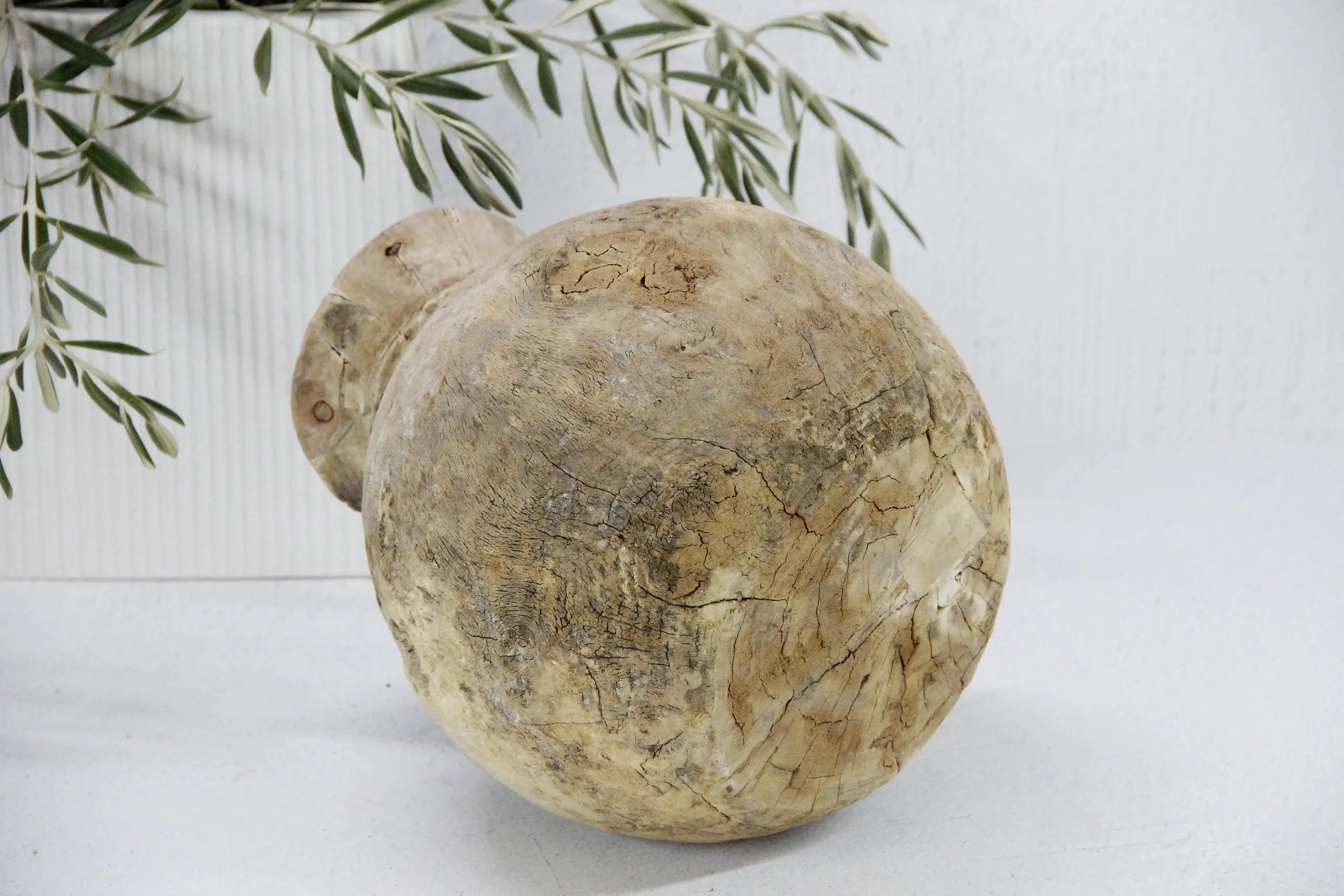 Wood Antique Vase | Wabi-Sabi Vessel  Debra Hall Lifestyle