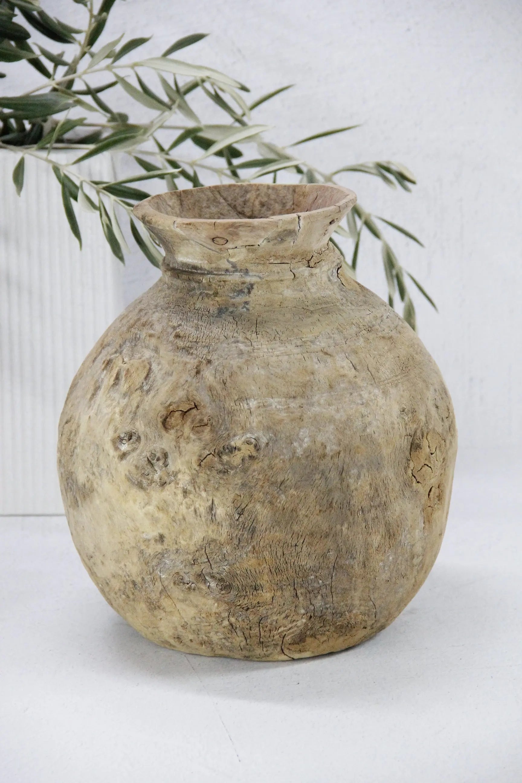 Wood Antique Vase | Wabi-Sabi Vessel  Debra Hall Lifestyle