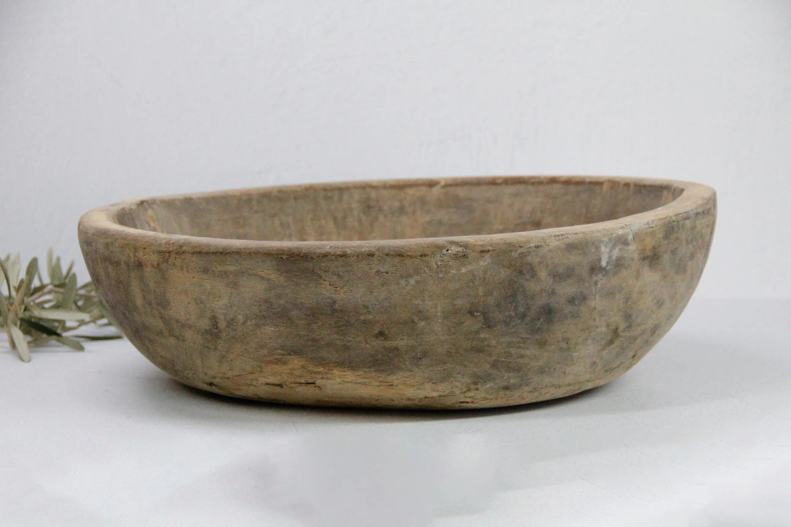 Wooden Bowl Antique | Hand Carved XL  Debra Hall Lifestyle