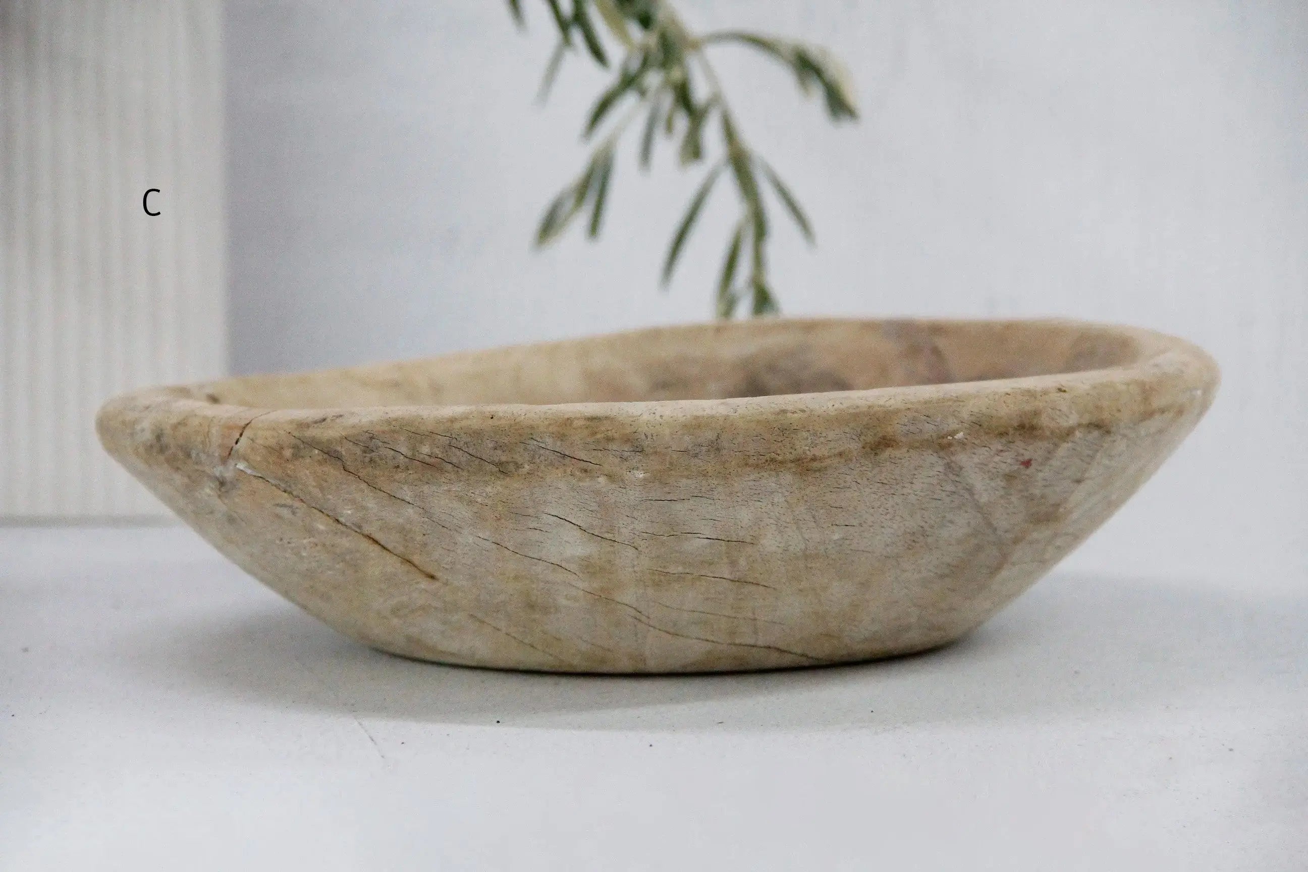 Wooden Dough Bowl Antique | Medium Assorted | Catchall  Debra Hall Lifestyle