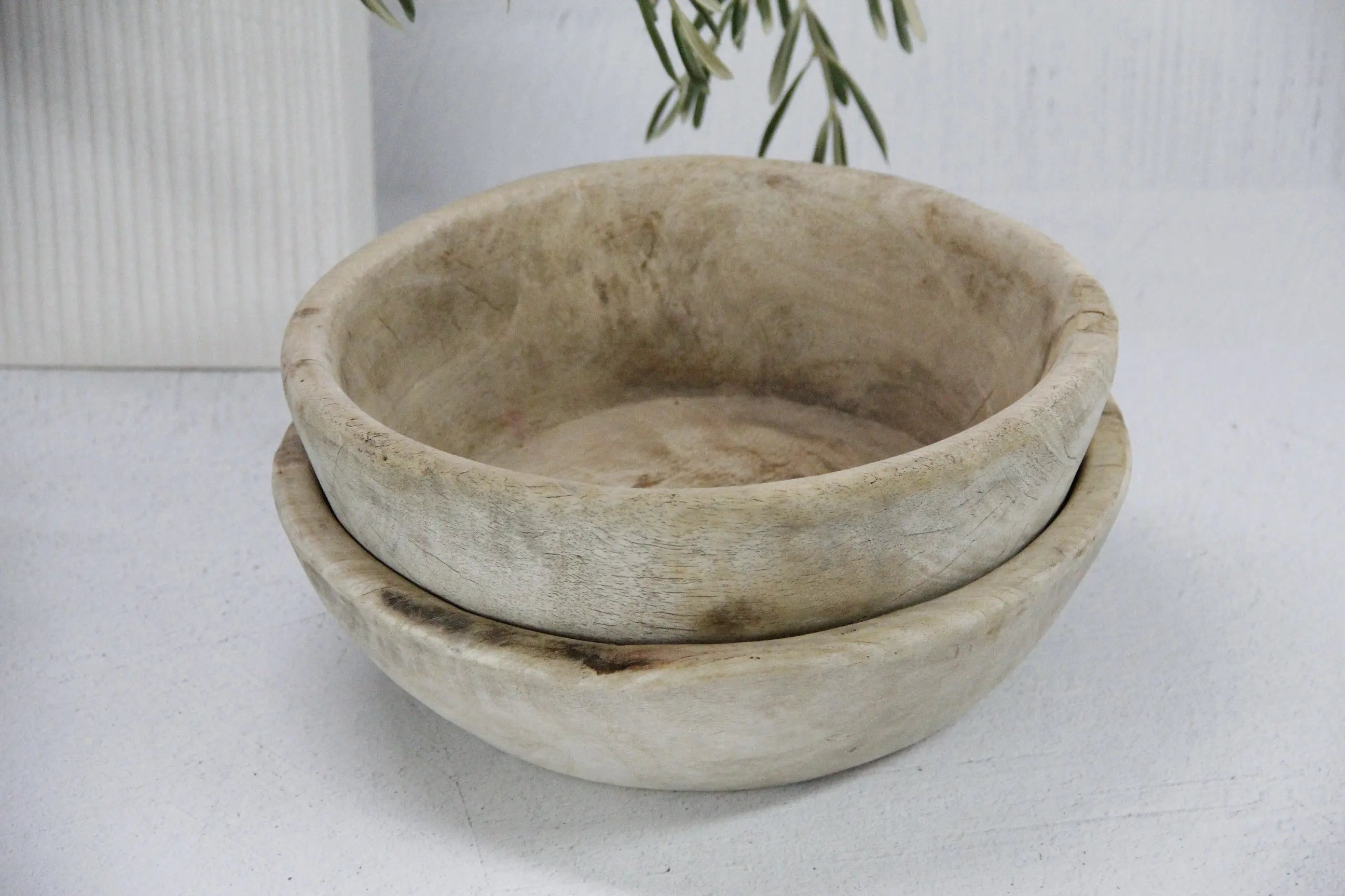 Wooden Dough Bowl Antique | Medium  Debra Hall Lifestyle