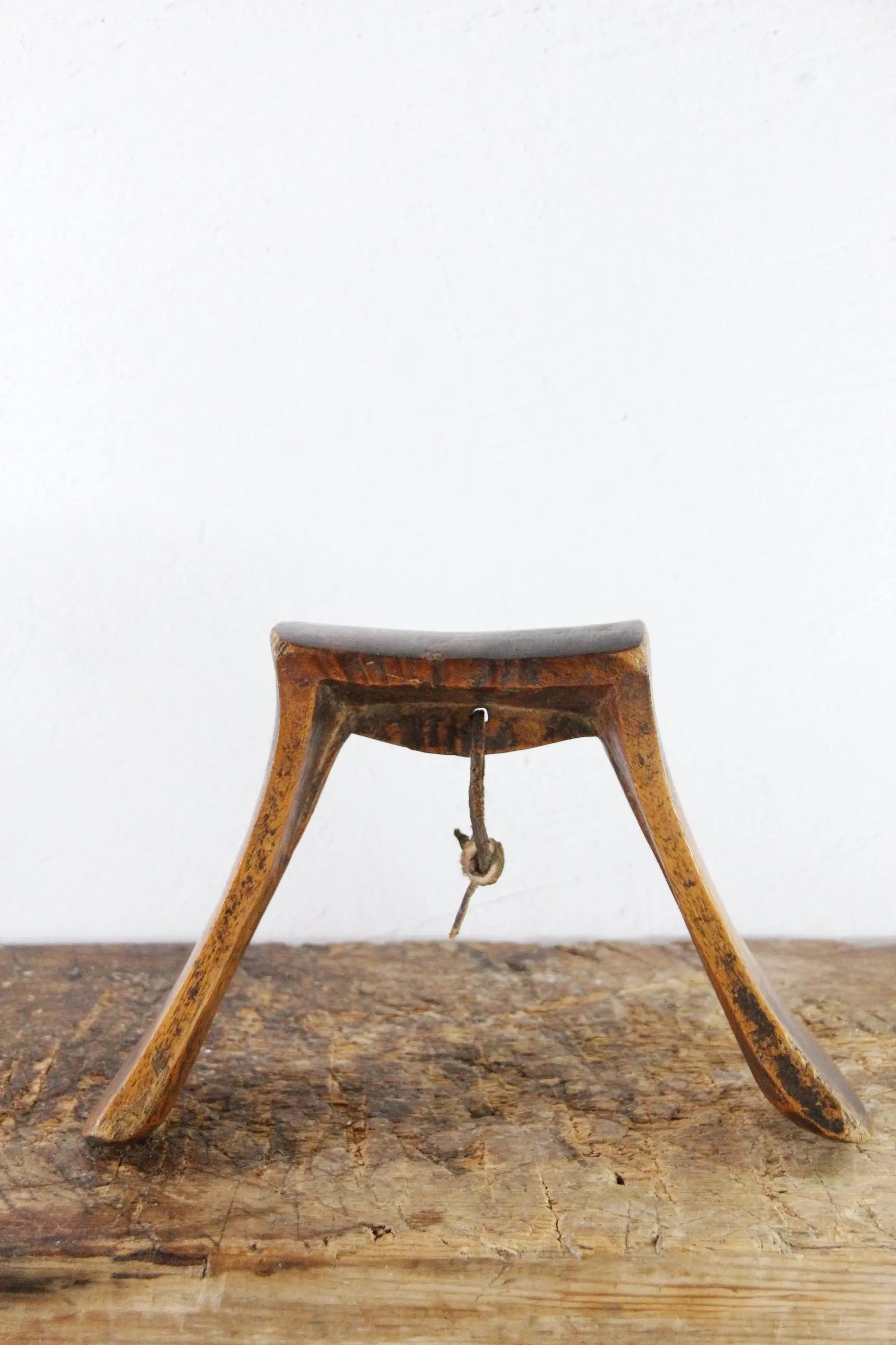Wooden Headrest Antique Hand Carved African Sculpture