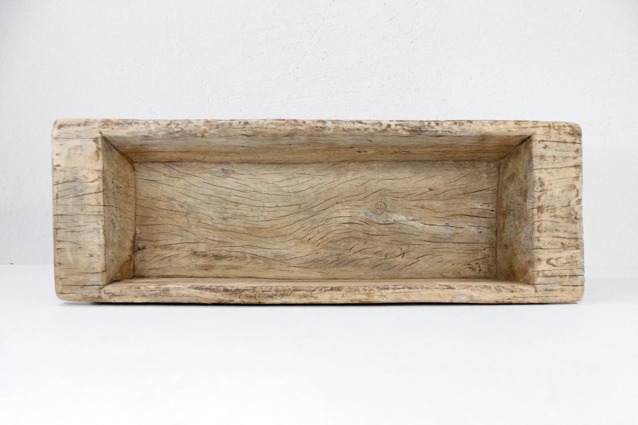 Wooden Trough | Antique Elm Hand Carved Large Vessel  Debra Hall Lifestyle