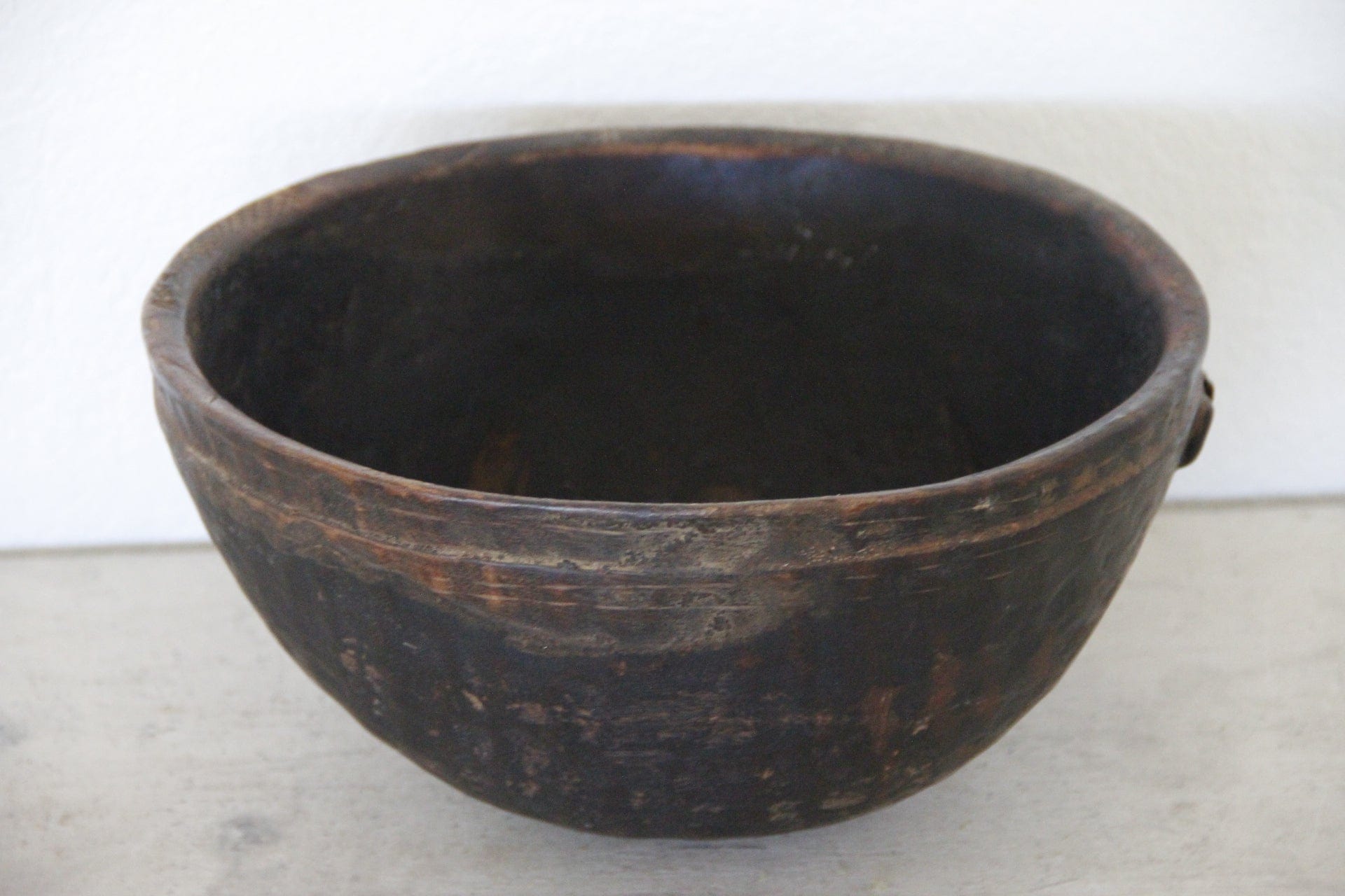  African Wood Bowl | Milking Bowl  inside