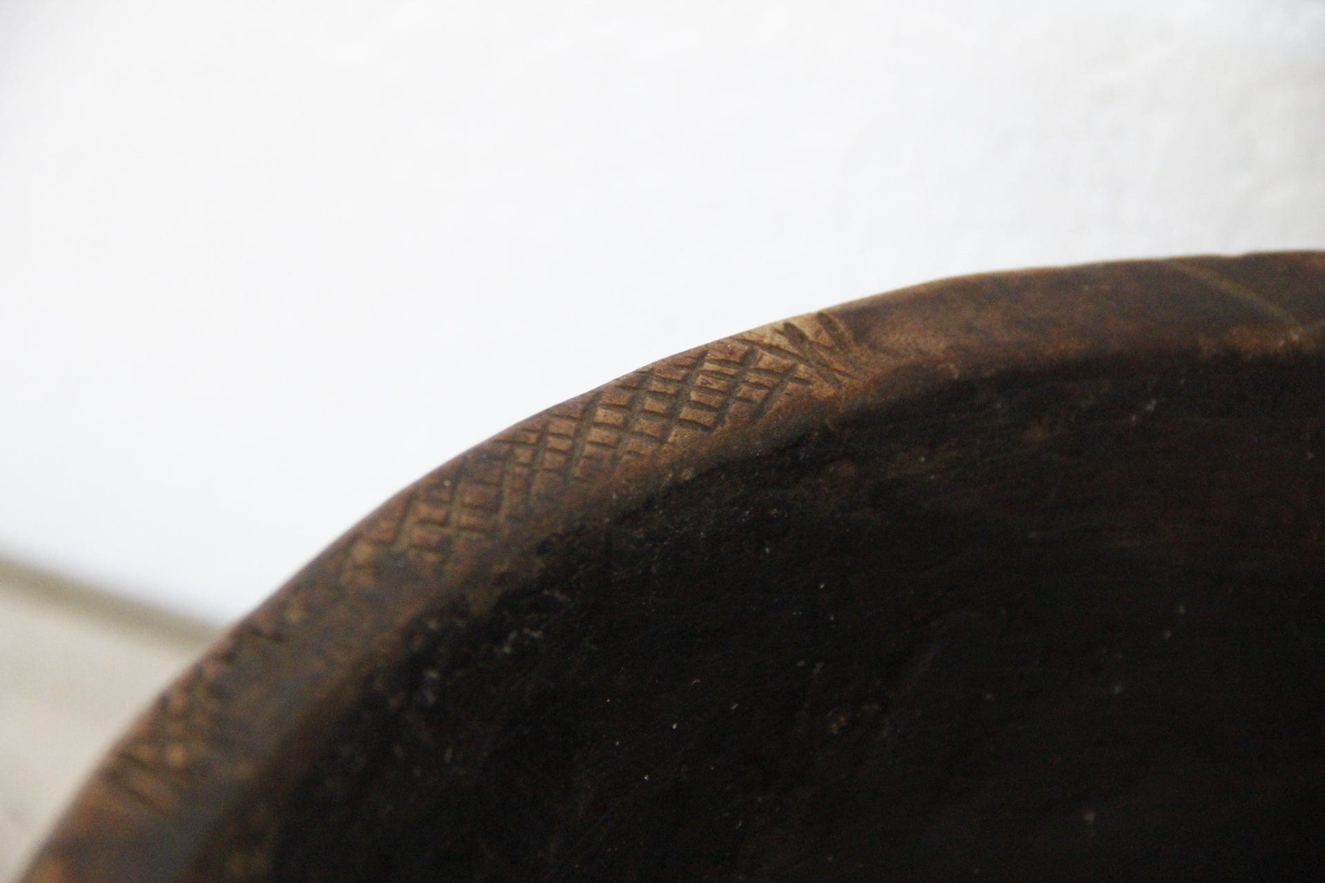  African Wood Bowl | Milking Bowl  detail