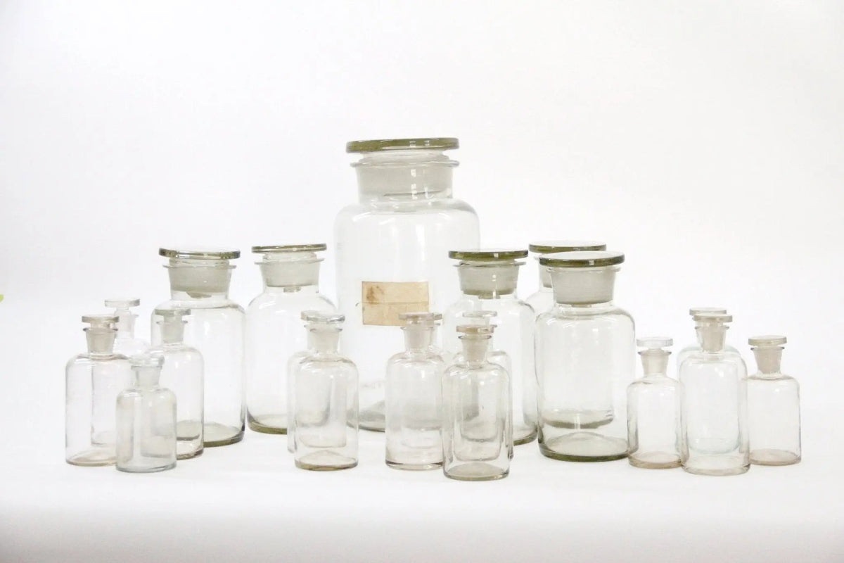 Antique Apothecary Bottle | European Glass Pharmacy Jar - Debra Hall Lifestyle