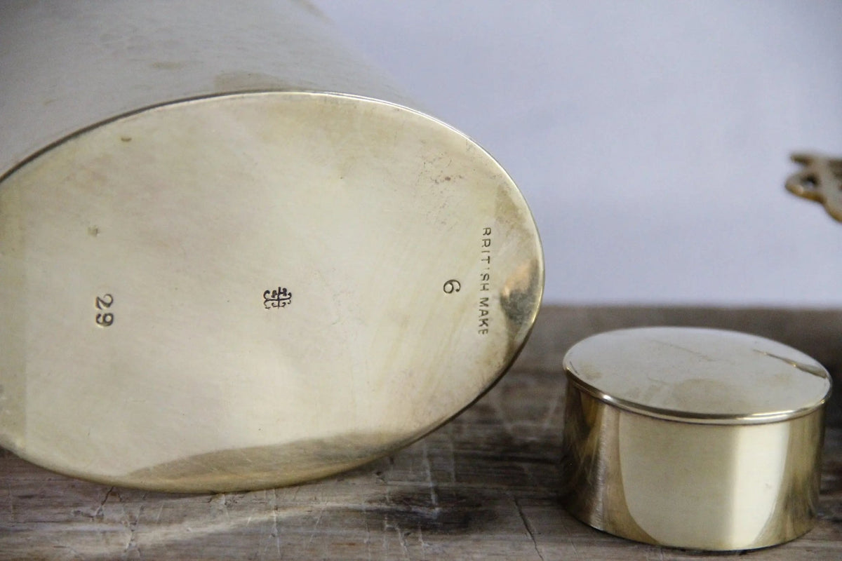 Antique Brass Tea Caddy England | Hand Hammered Stamped - Debra Hall Lifestyle