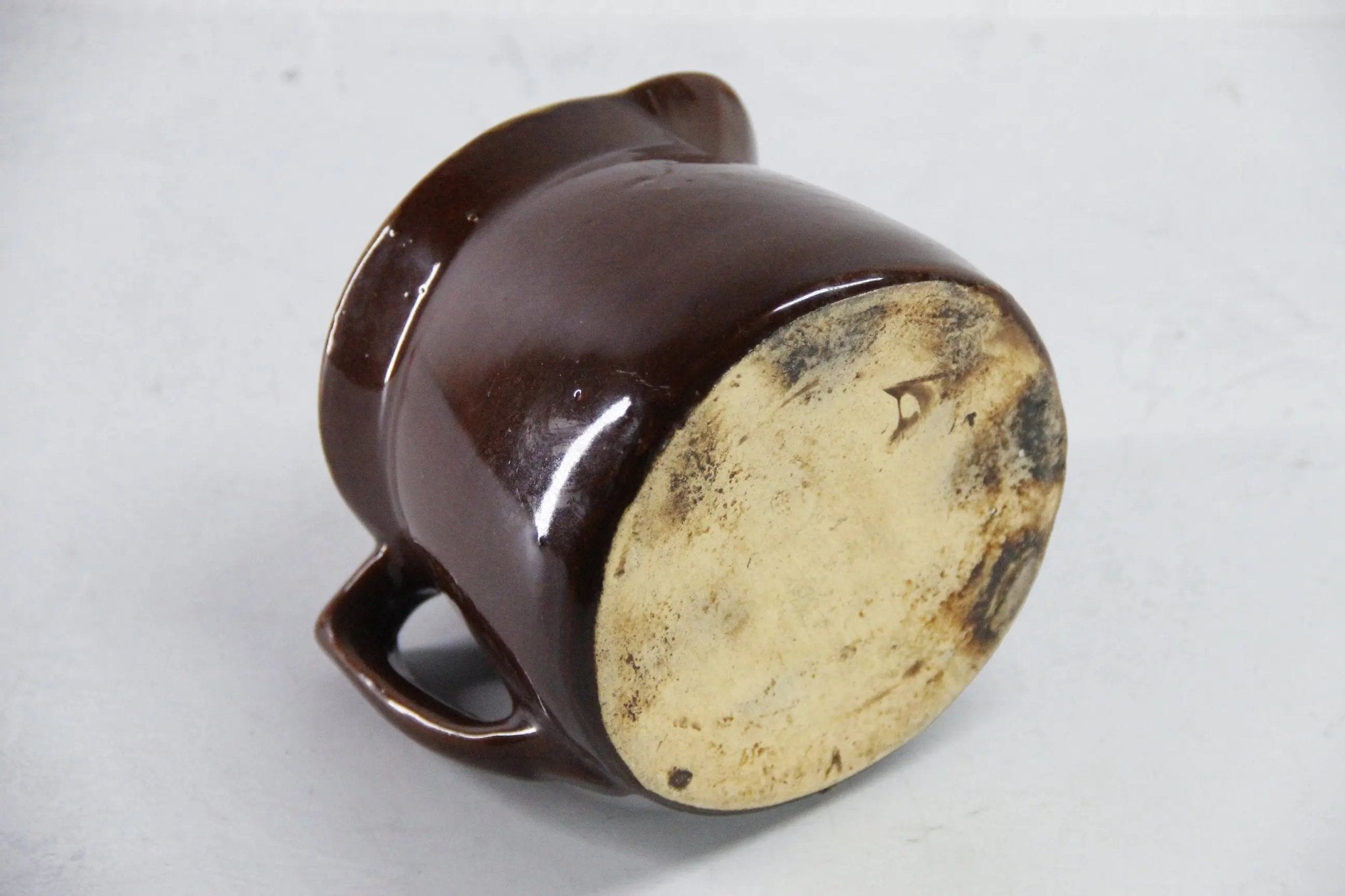 Antique Brown Stoneware Pitcher | Albany Slip 32 0z - Debra Hall Lifestyle