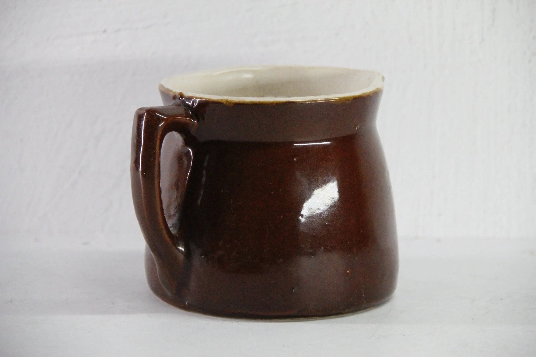 Antique Brown Stoneware Pitcher | Albany Slip 32 0z - Debra Hall Lifestyle