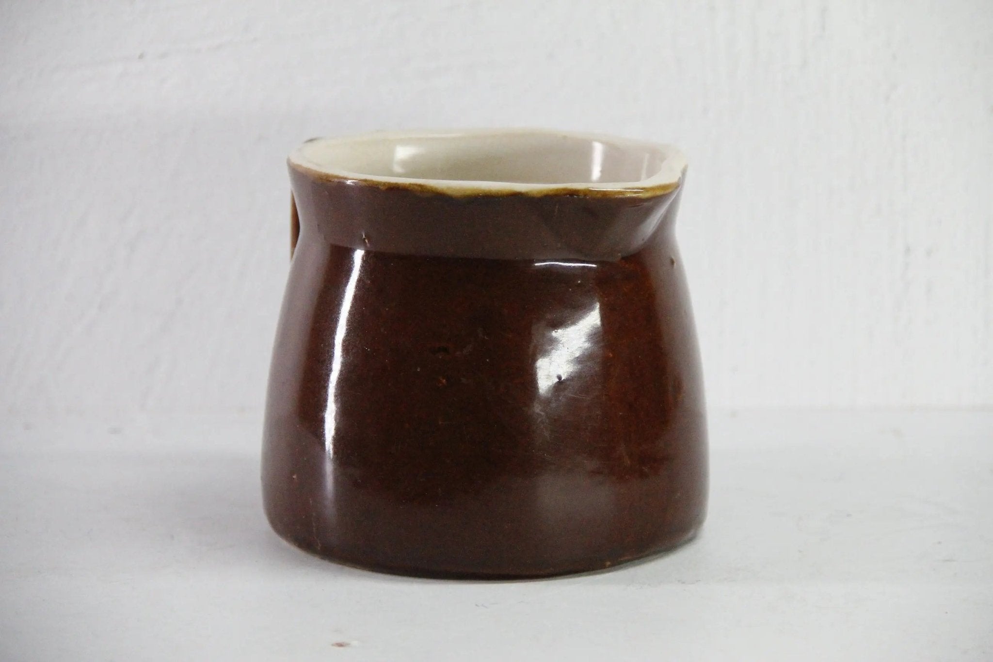Antique Brown Stoneware Pitcher | Albany Slip 32 0z - Debra Hall Lifestyle