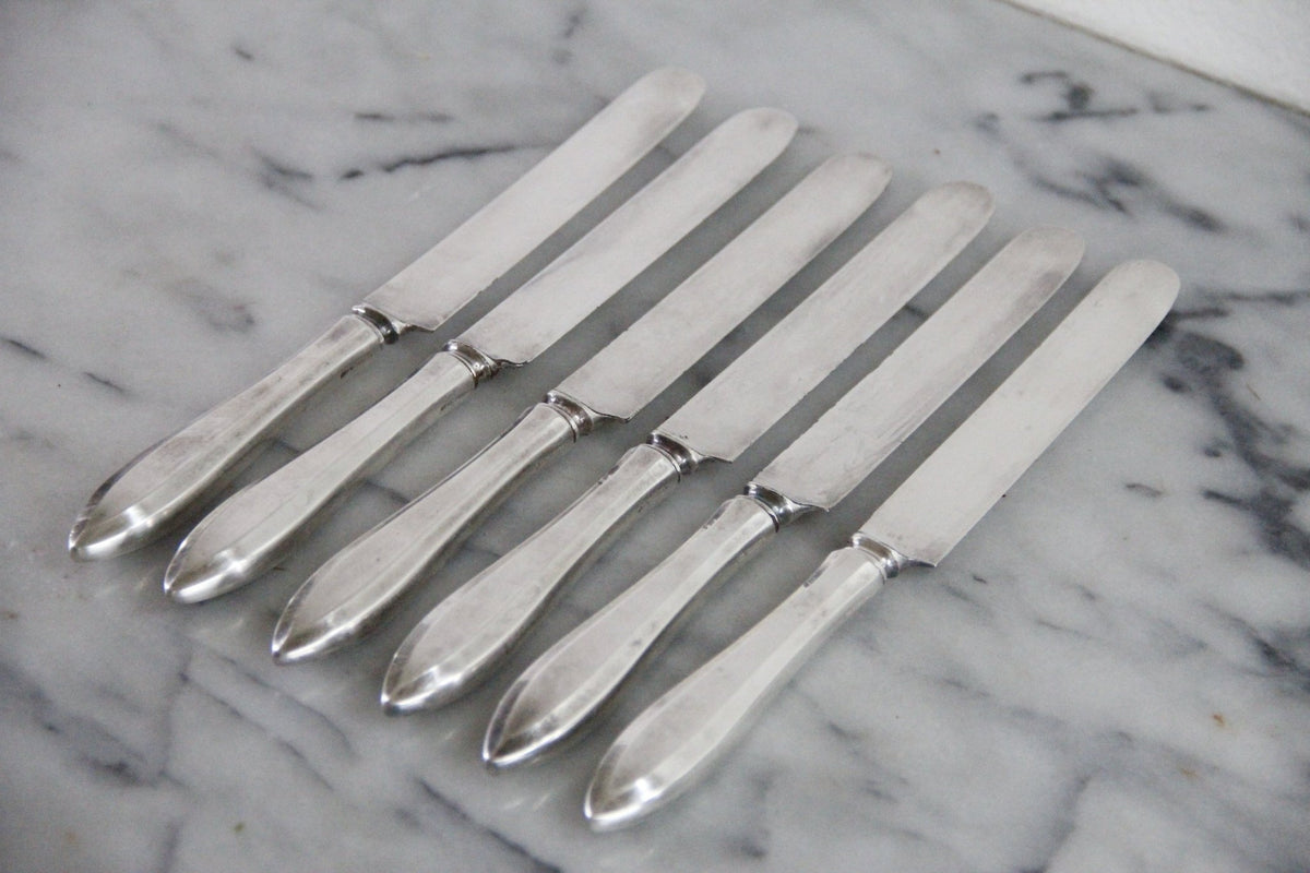 Antique Community Silverplate Dinner Knives | Set of 6 - Debra Hall Lifestyle