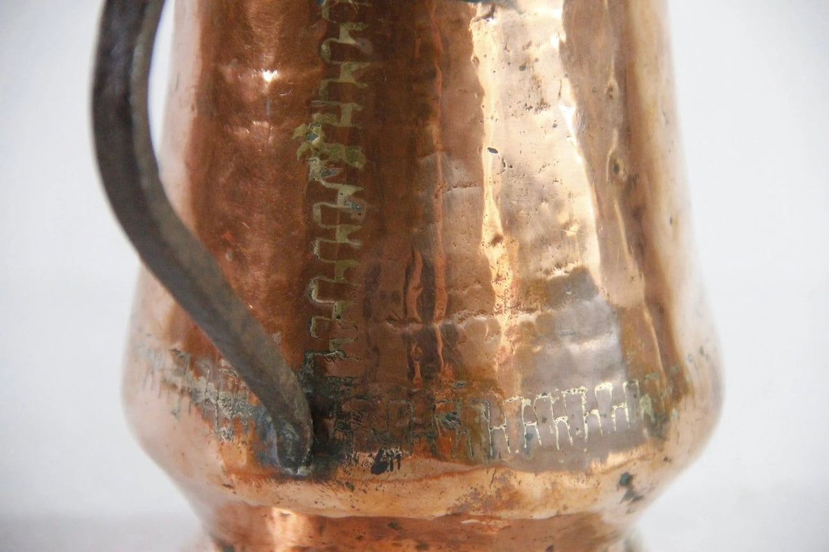 Antique Copper Coffee Pot | Handmade 19th C. French Kettle - Debra Hall Lifestyle