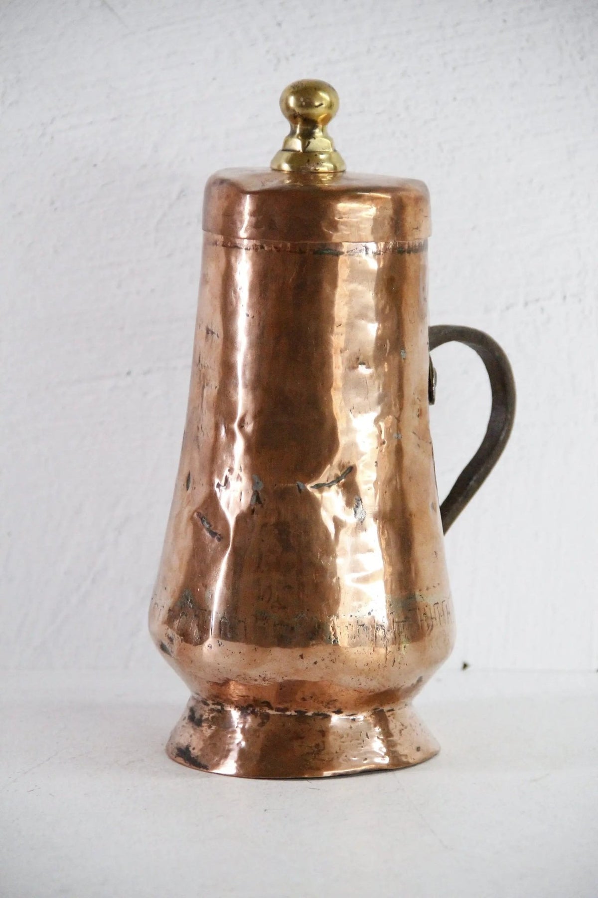 Antique Copper Coffee Pot | Handmade 19th C. French Kettle - Debra Hall Lifestyle