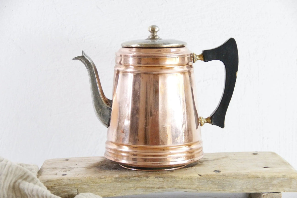 Antique Copper Coffee Pot | Manning Bowman Percolator - Debra Hall Lifestyle