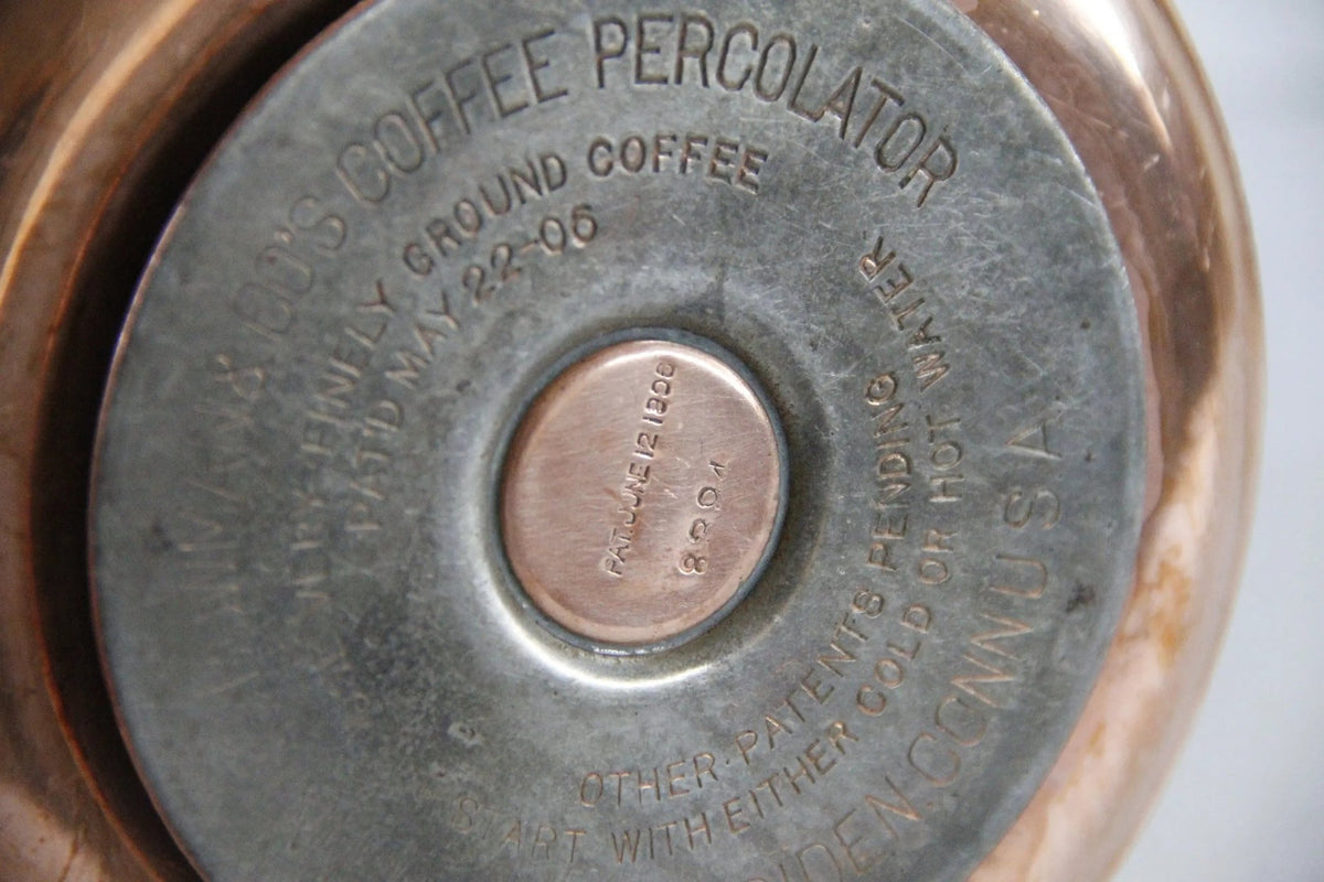 Antique Copper Coffee Pot | Manning Bowman Percolator - Debra Hall Lifestyle