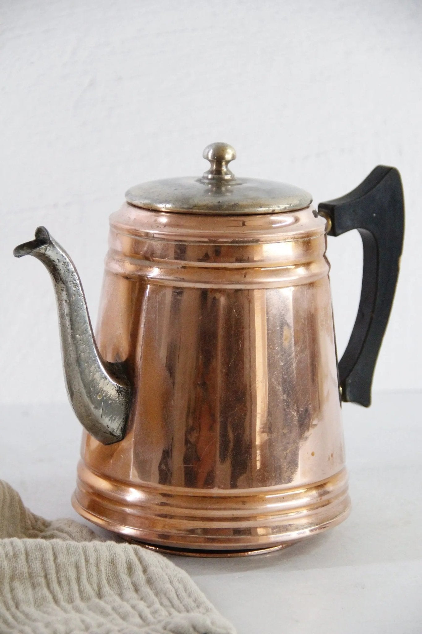 Antique Copper Coffee Pot | Manning Bowman Percolator - Debra Hall Lifestyle
