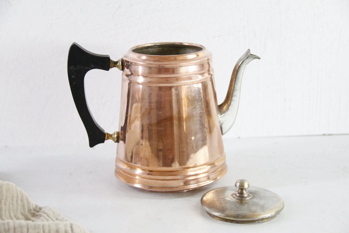 Antique Copper Coffee Pot | Manning Bowman Percolator - Debra Hall Lifestyle