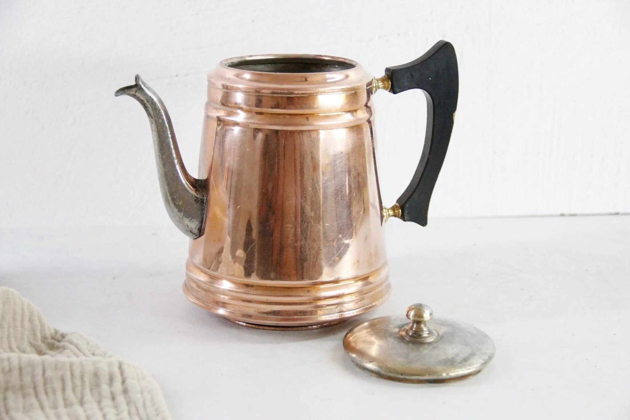 Antique Copper Coffee Pot | Manning Bowman Percolator - Debra Hall Lifestyle